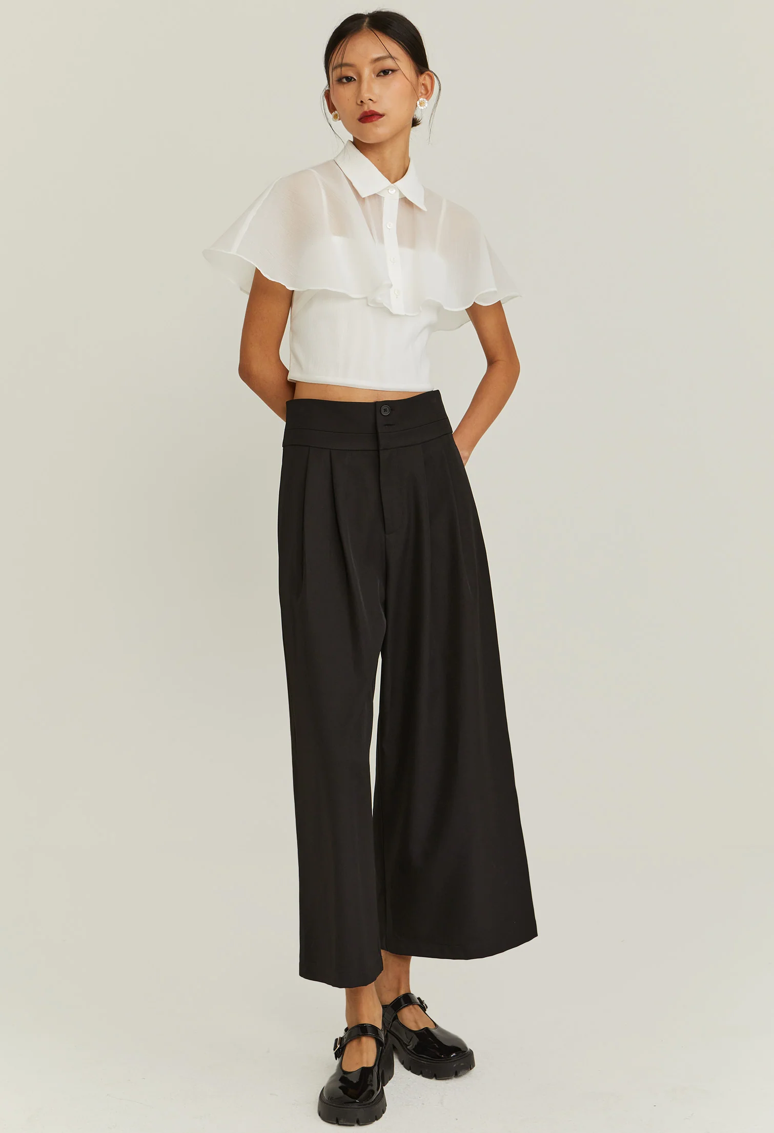 Skybound Sheer Cape Top