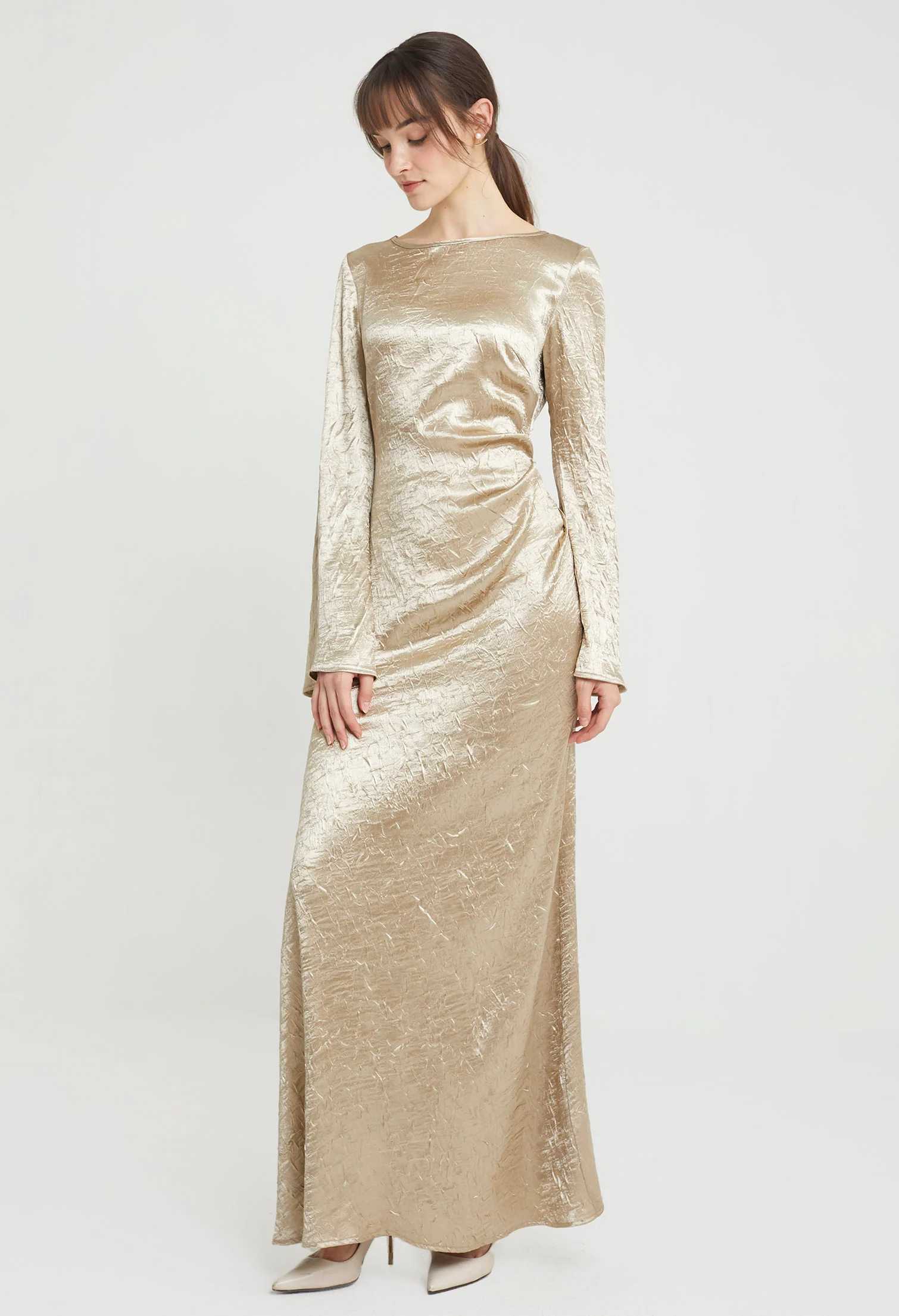 Chandelier Satin Maxi Dress