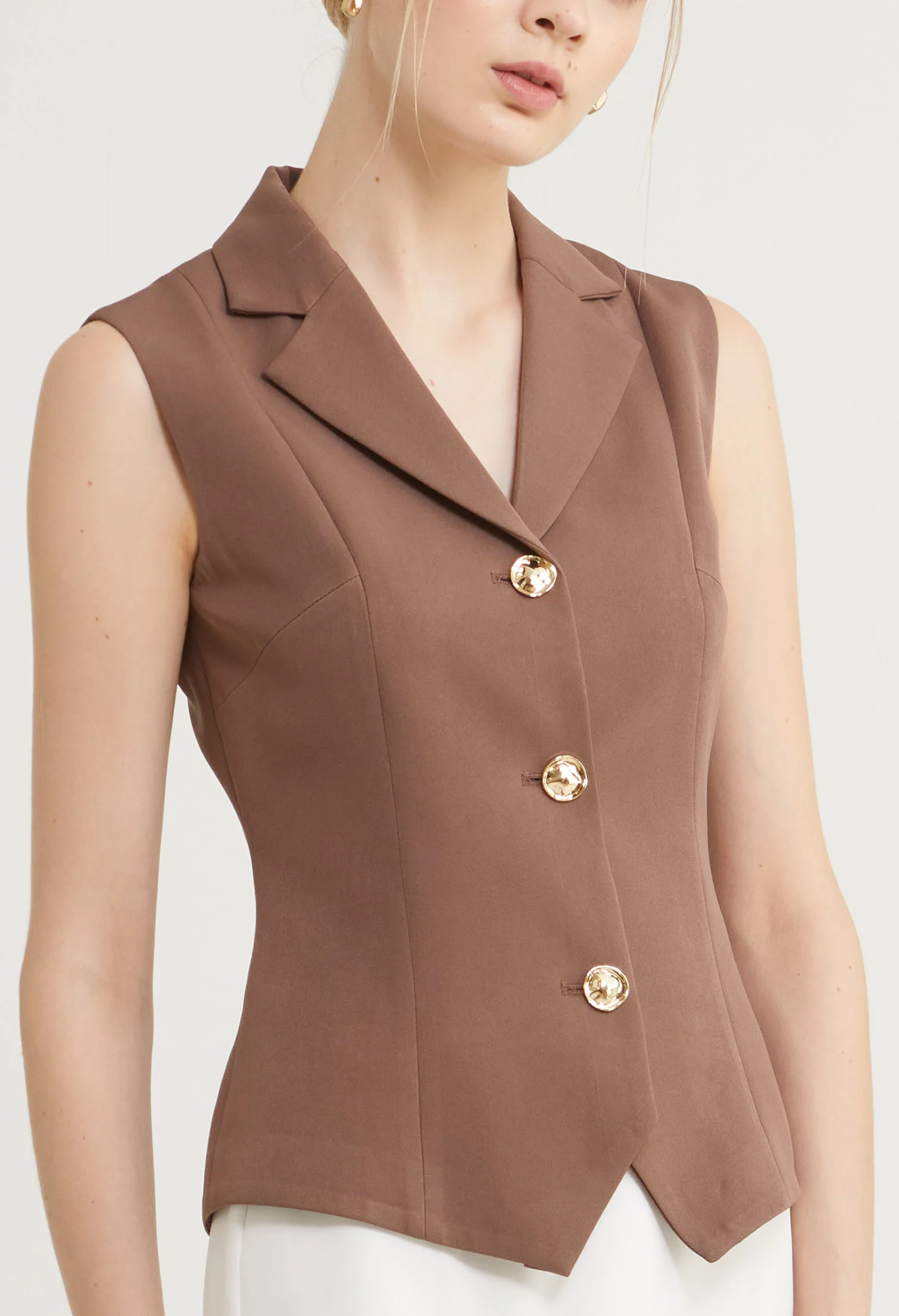 Golden Muse Cinched Vest
