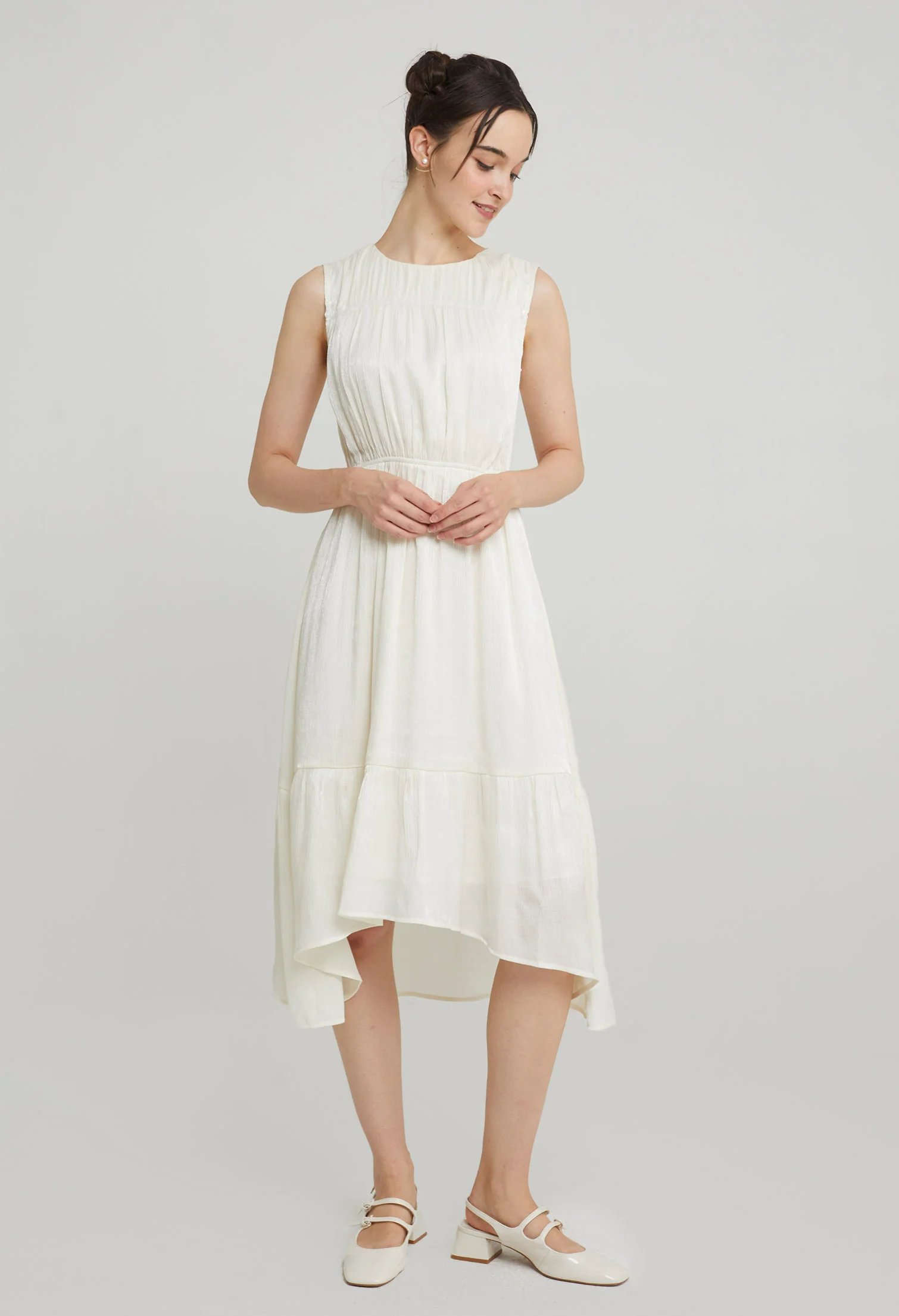 Peplum Hem Midi Dress