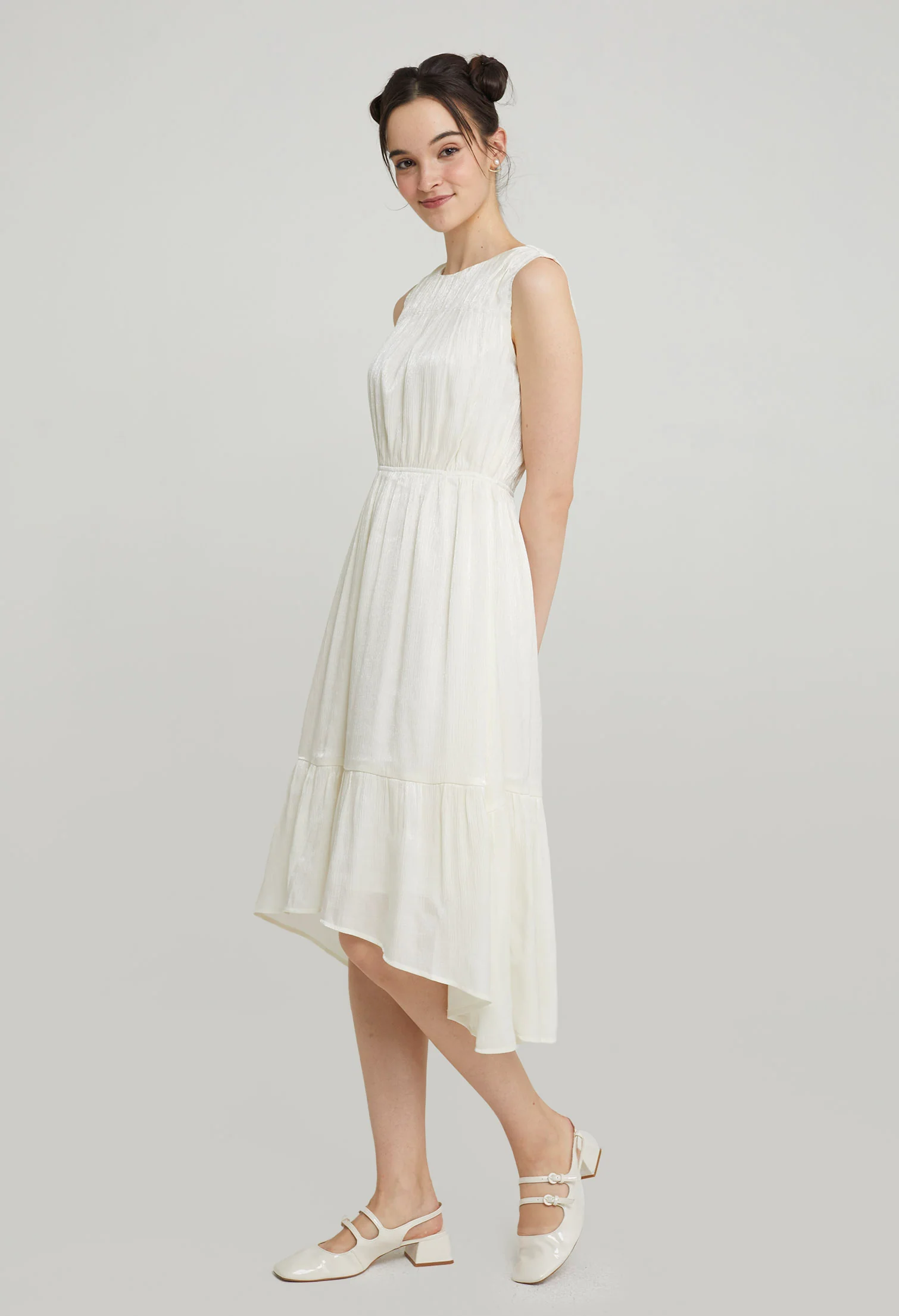 Peplum Hem Midi Dress