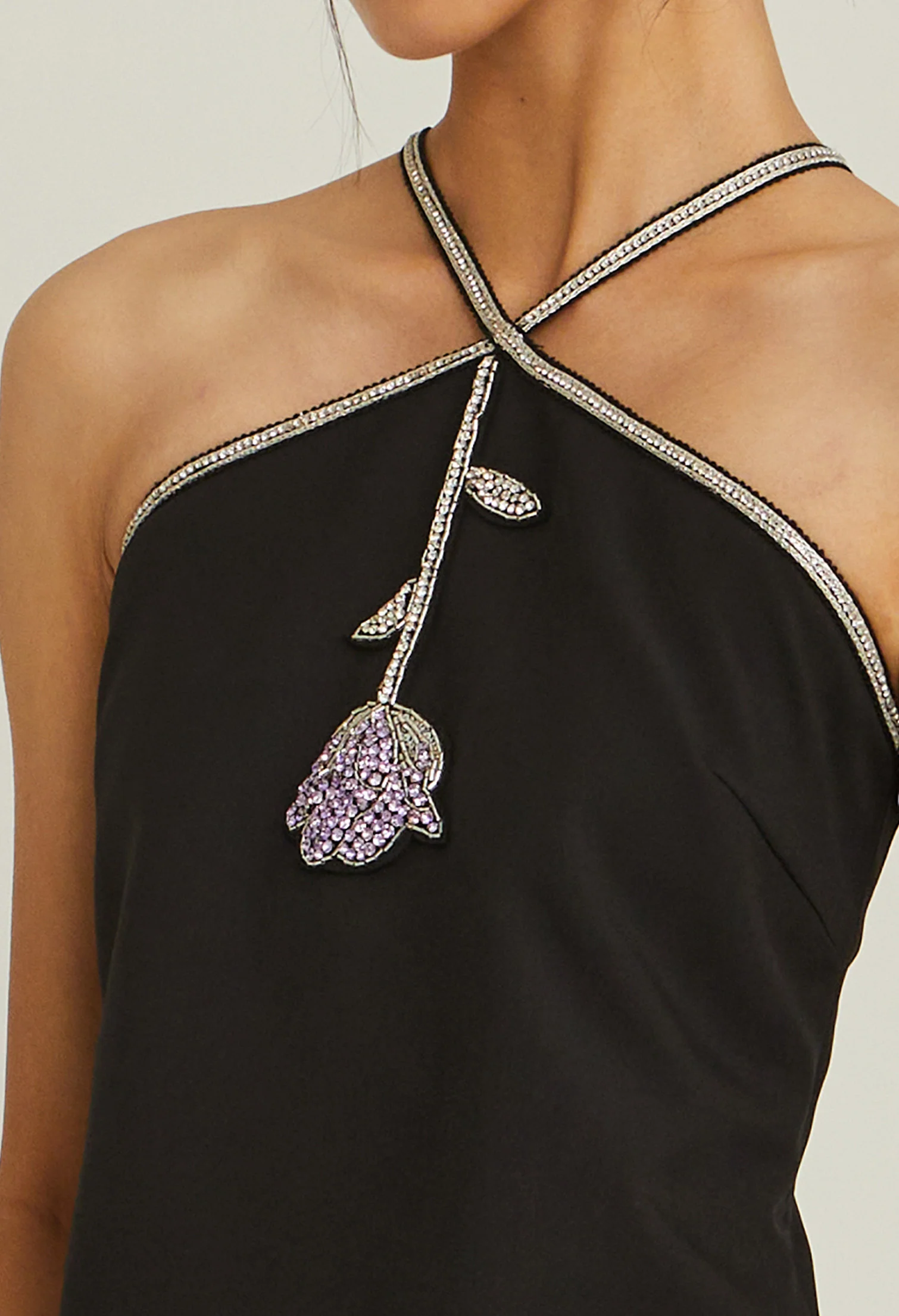 Moonlit Noir Midi Dress