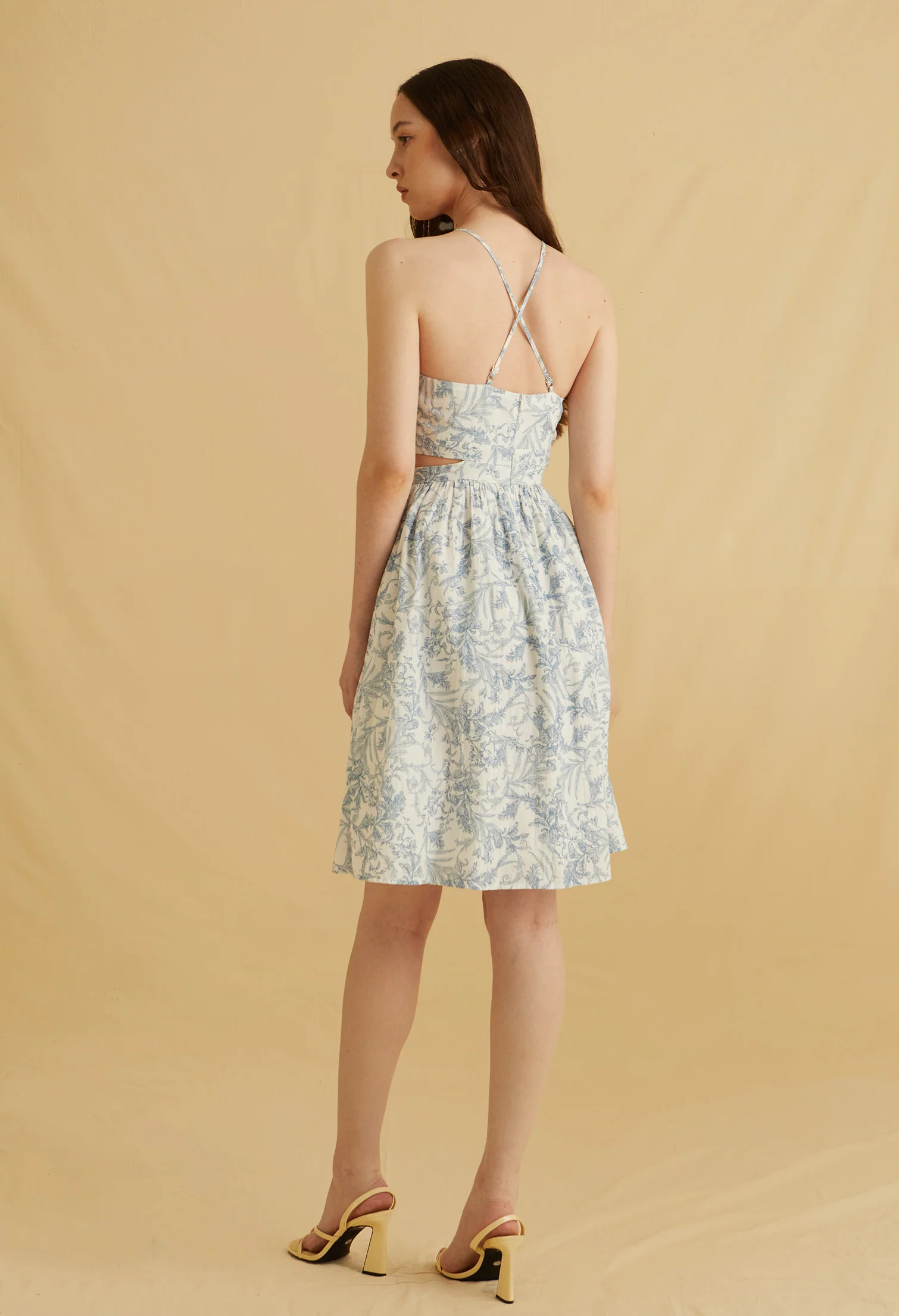 Ravello Bloom Halter Mini Dress