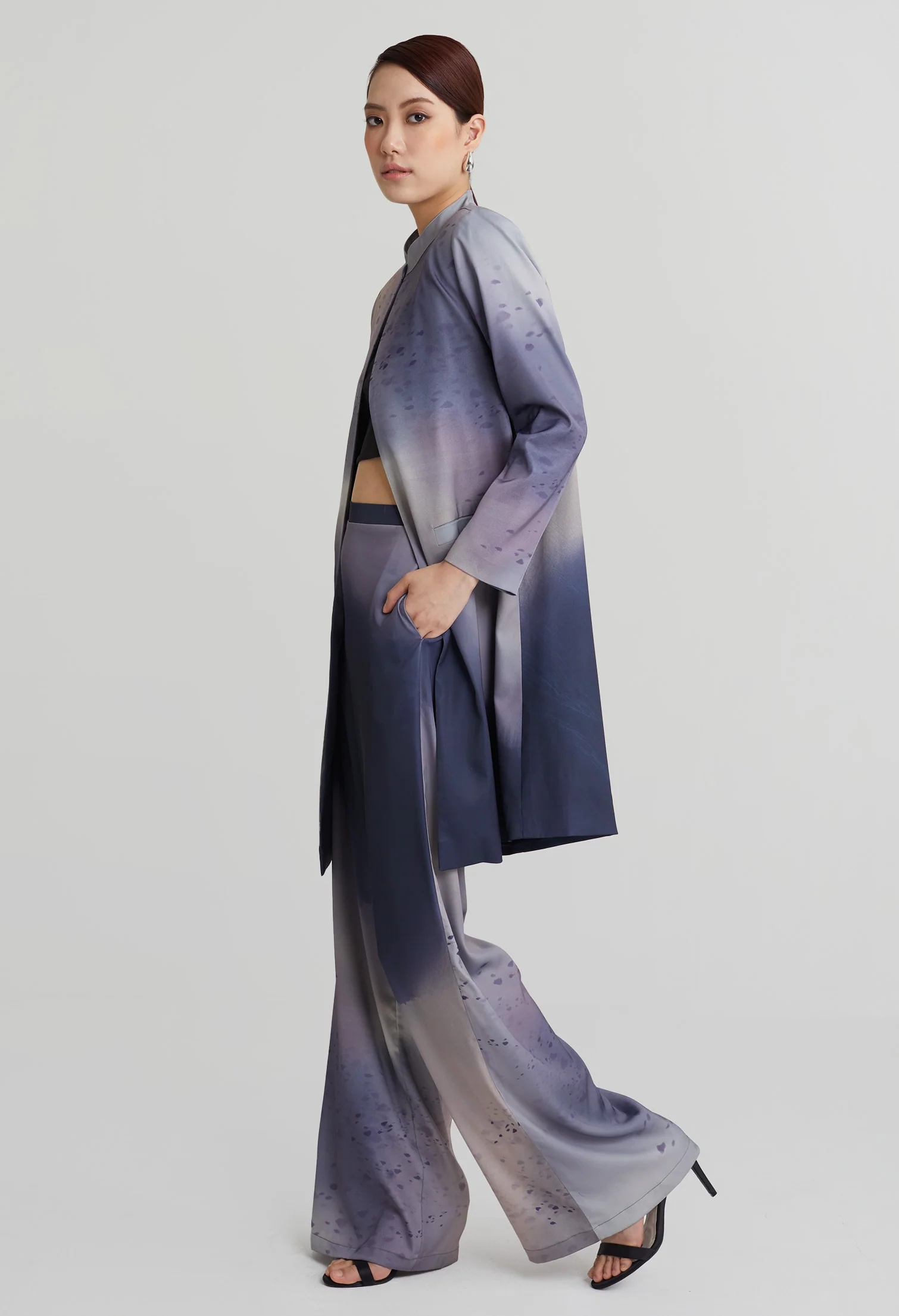 nichii X NURITA HARITH Gradient Indigo Long Jacket