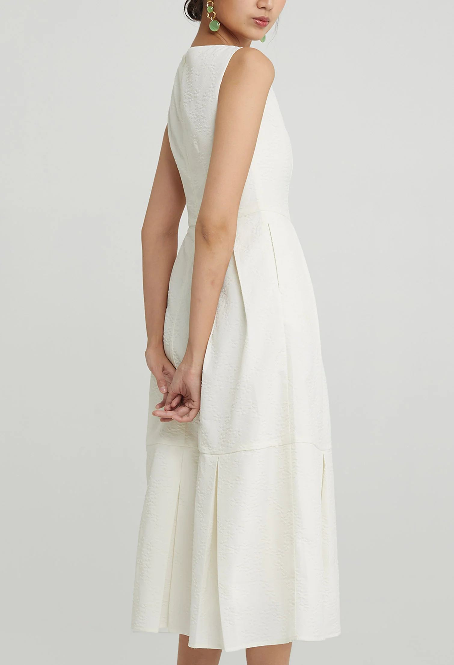 Yin-Yang Front Slit Midi Dress