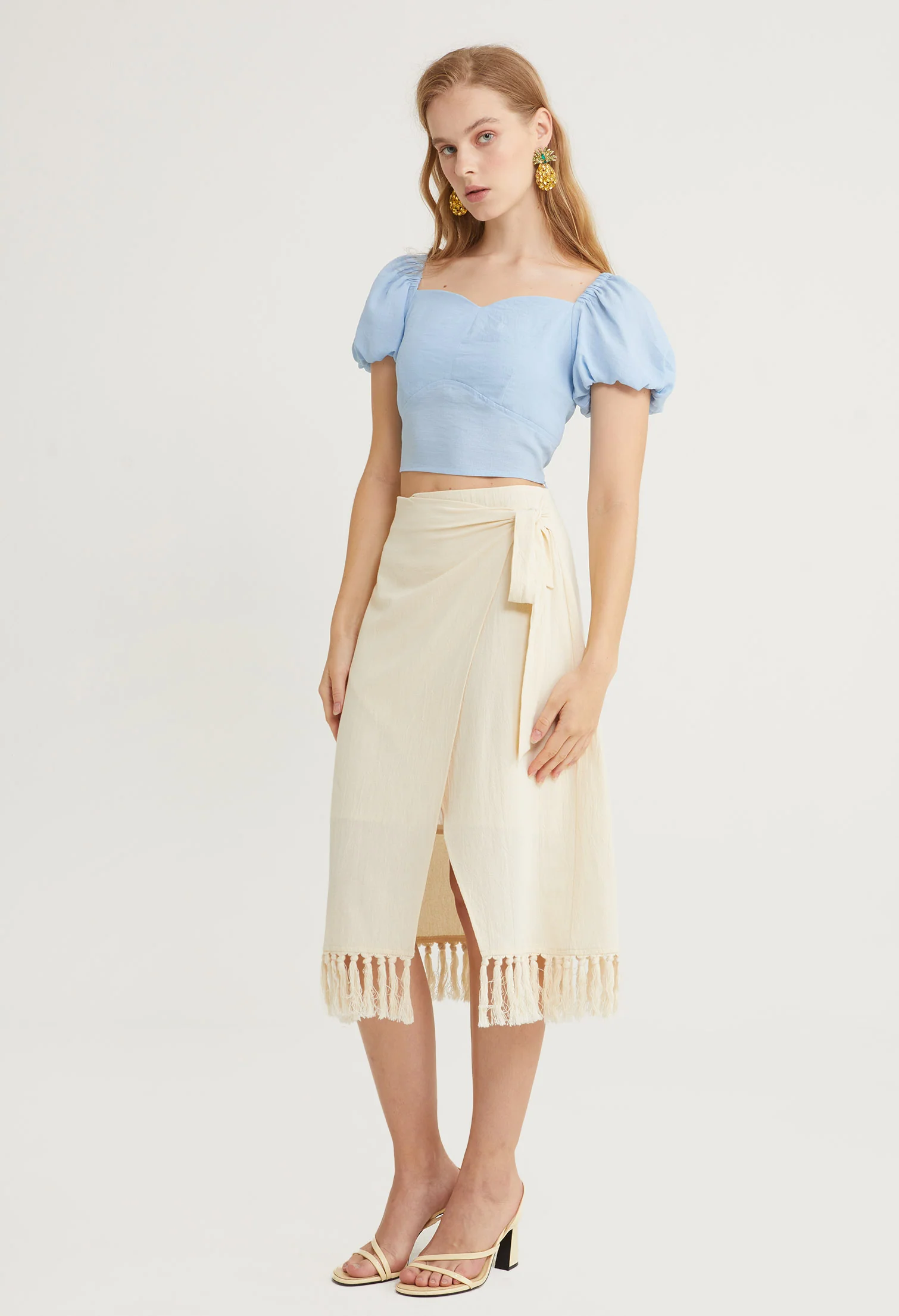 Kaihana Fringe Midi Skirt