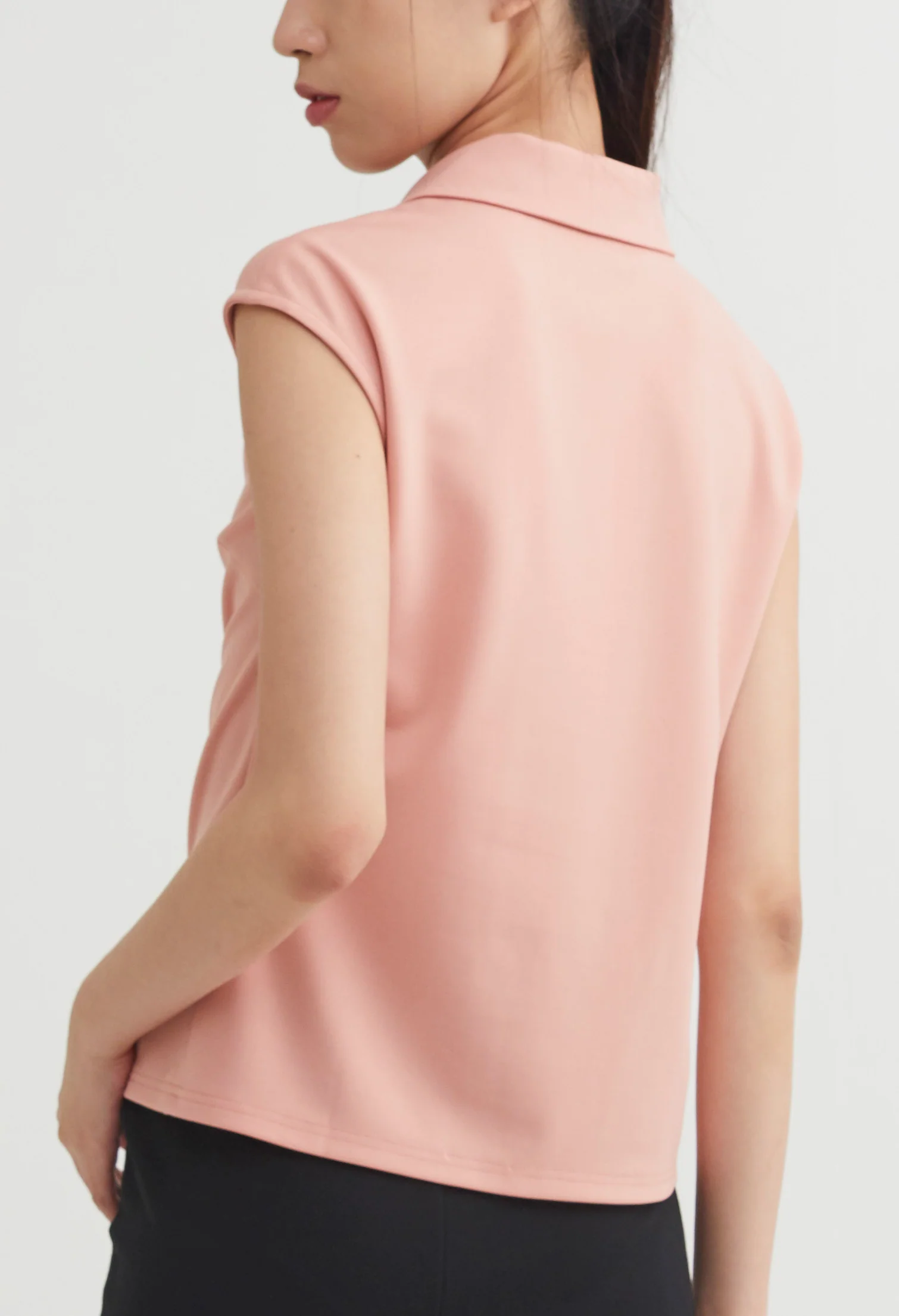 Weekday Cap Sleeve Button Down Top