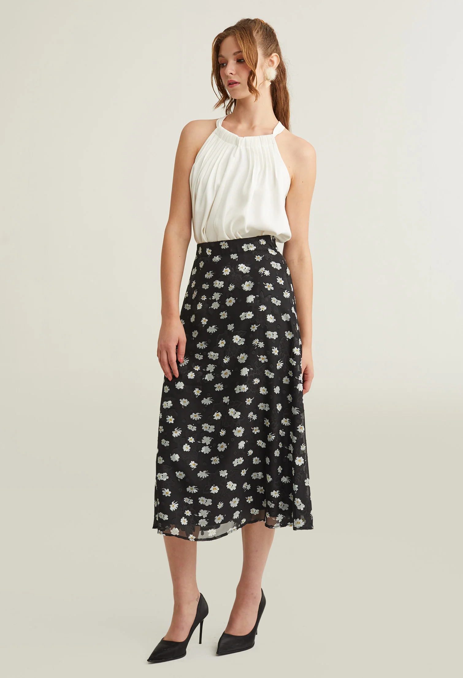 Abloom Double Layered Midi Skirt