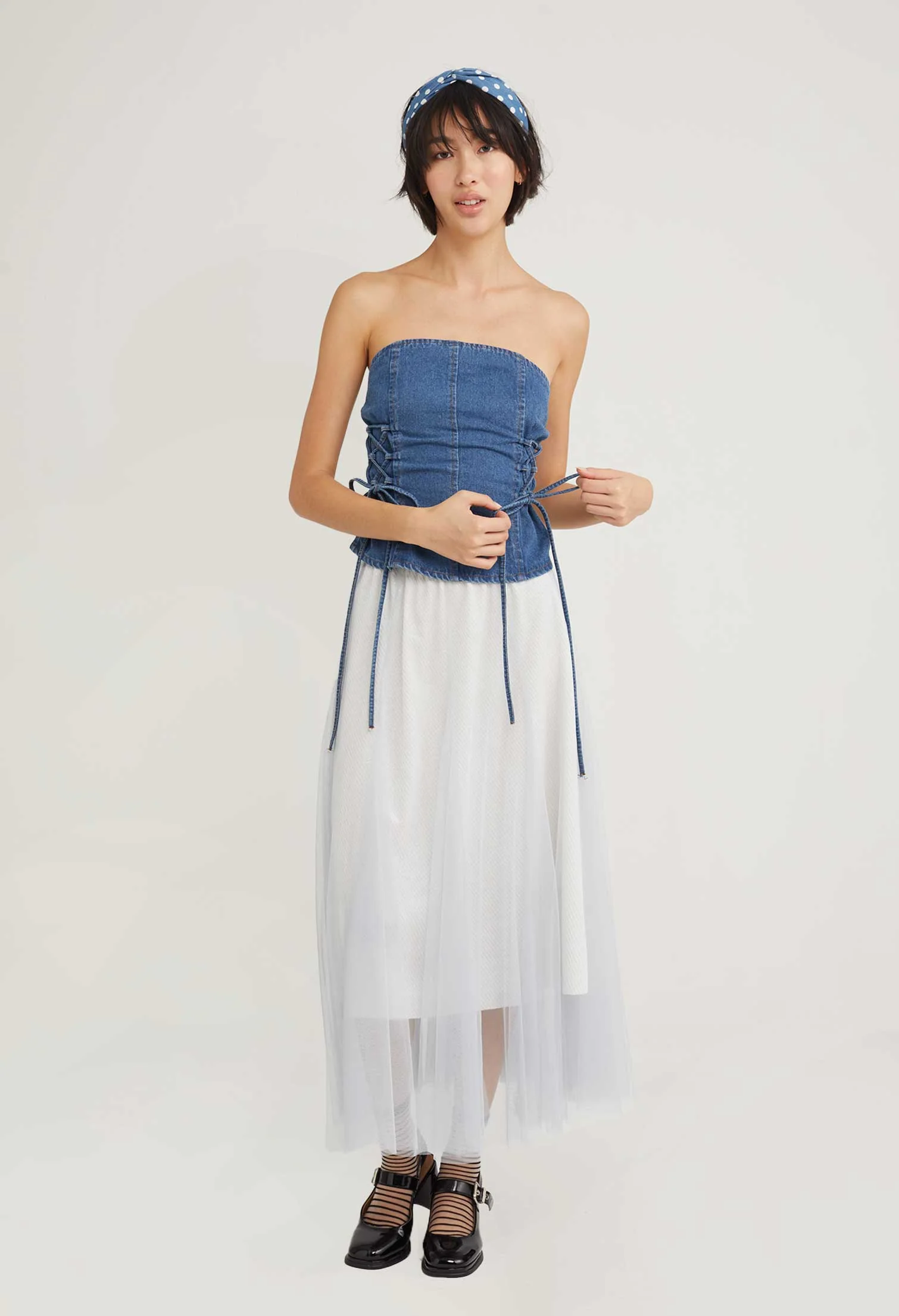 Darling Denim Bodice Top