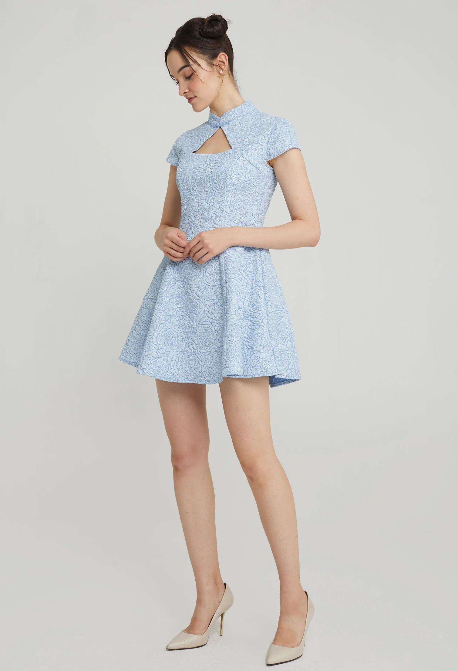 Wishspark Jacquard Mini Dress