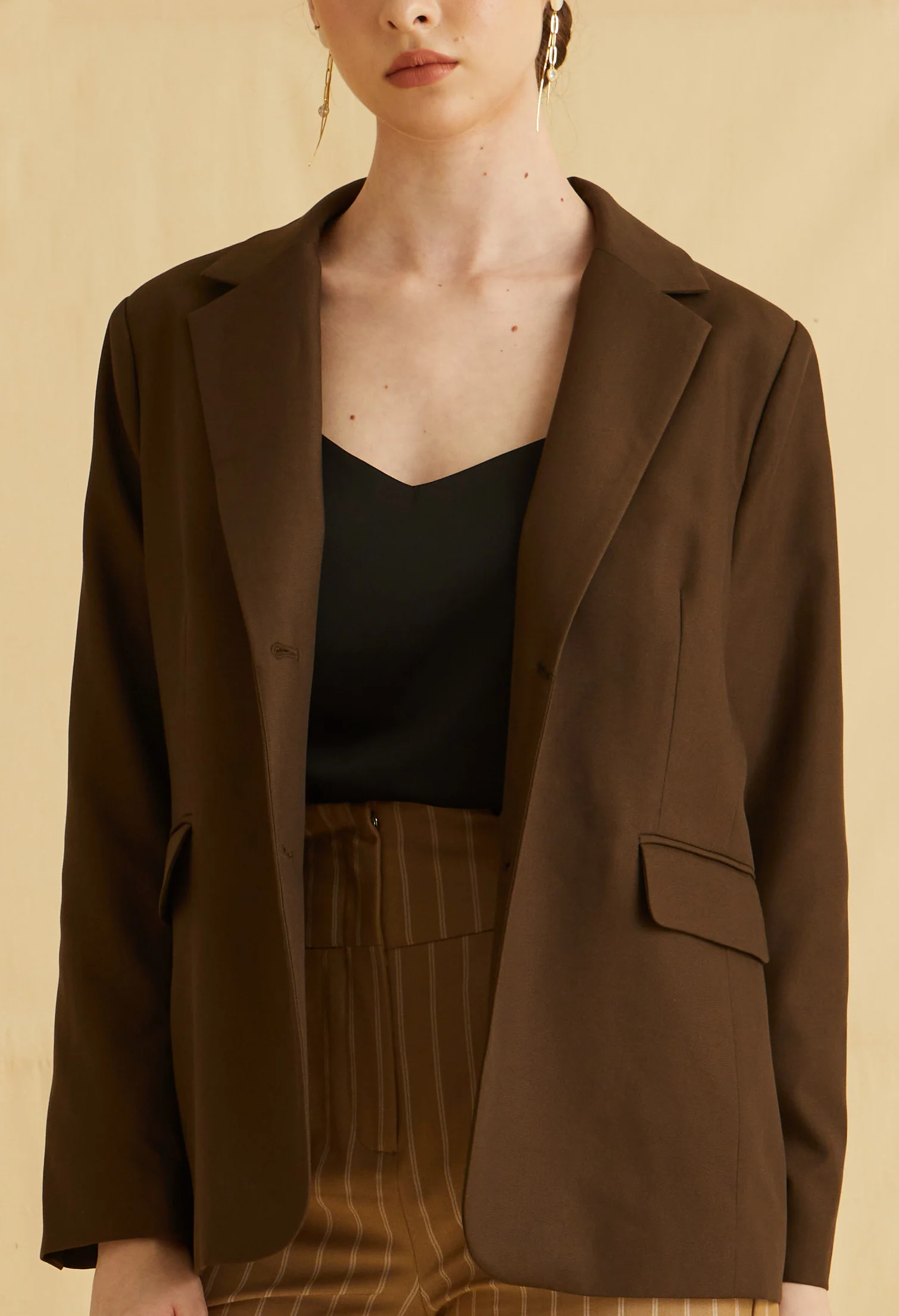 Refined Frame V-Neck Blazer