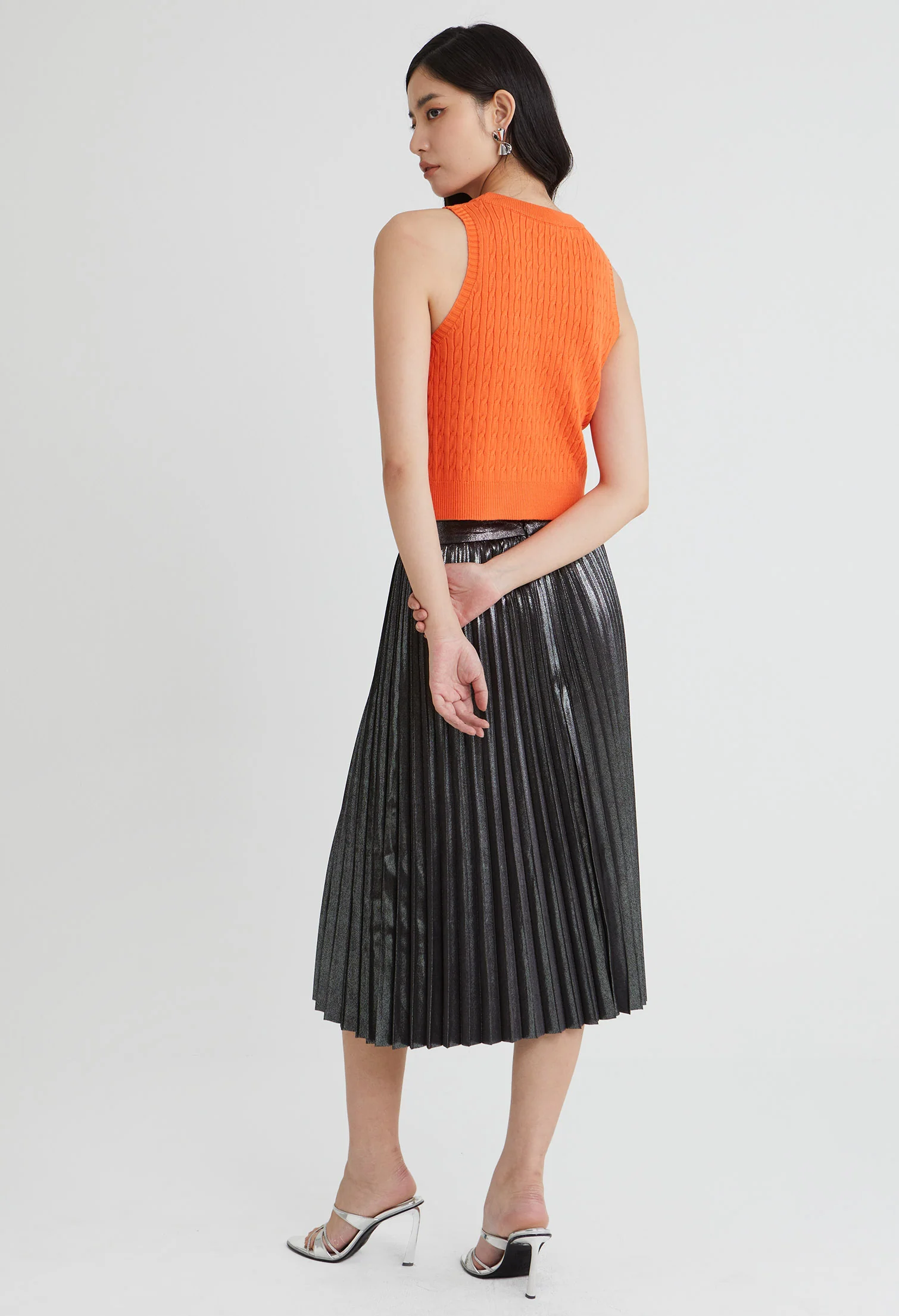 Seren Pleated Midi Skirt