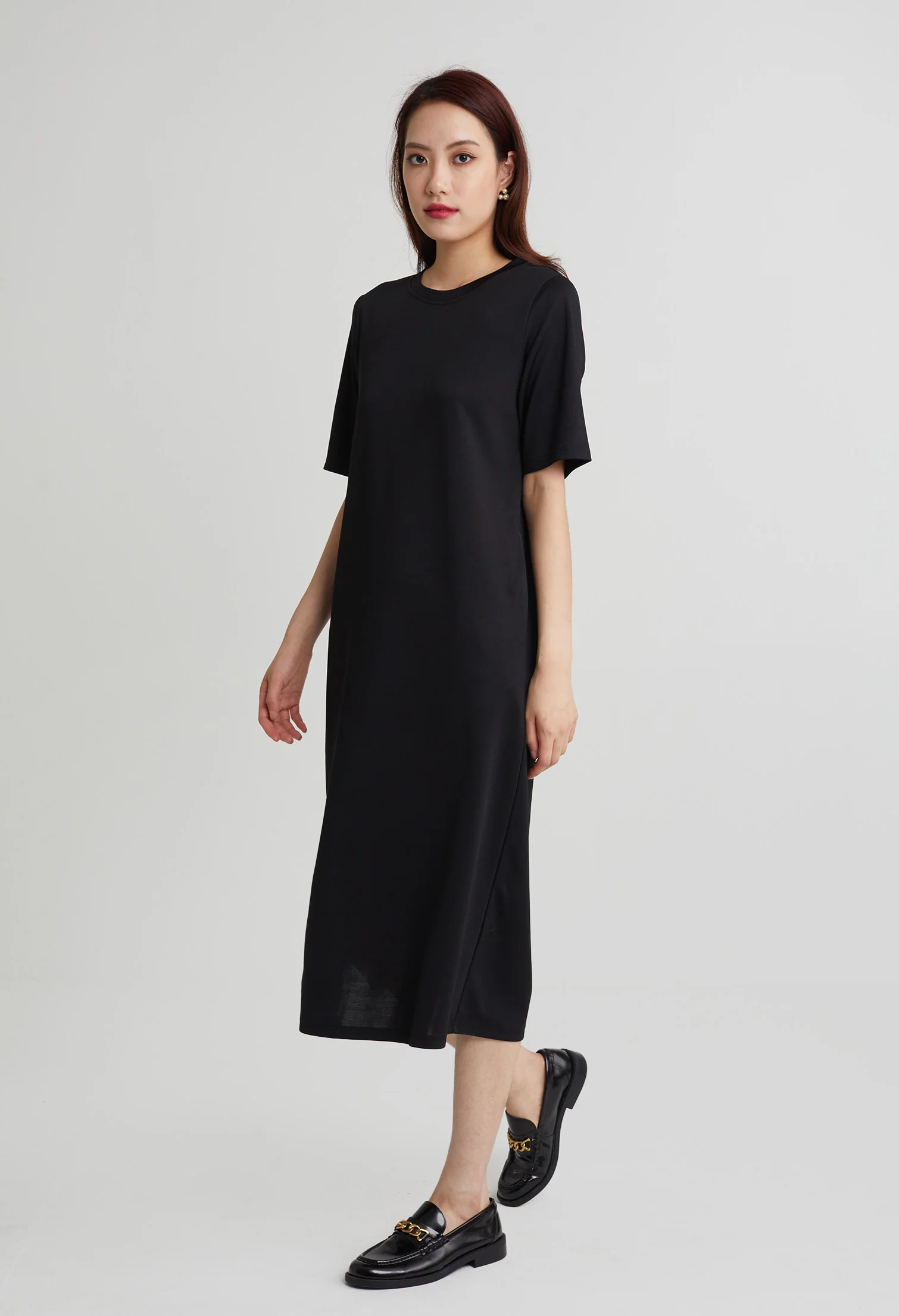 Cozy Round Neck Maxi Dress