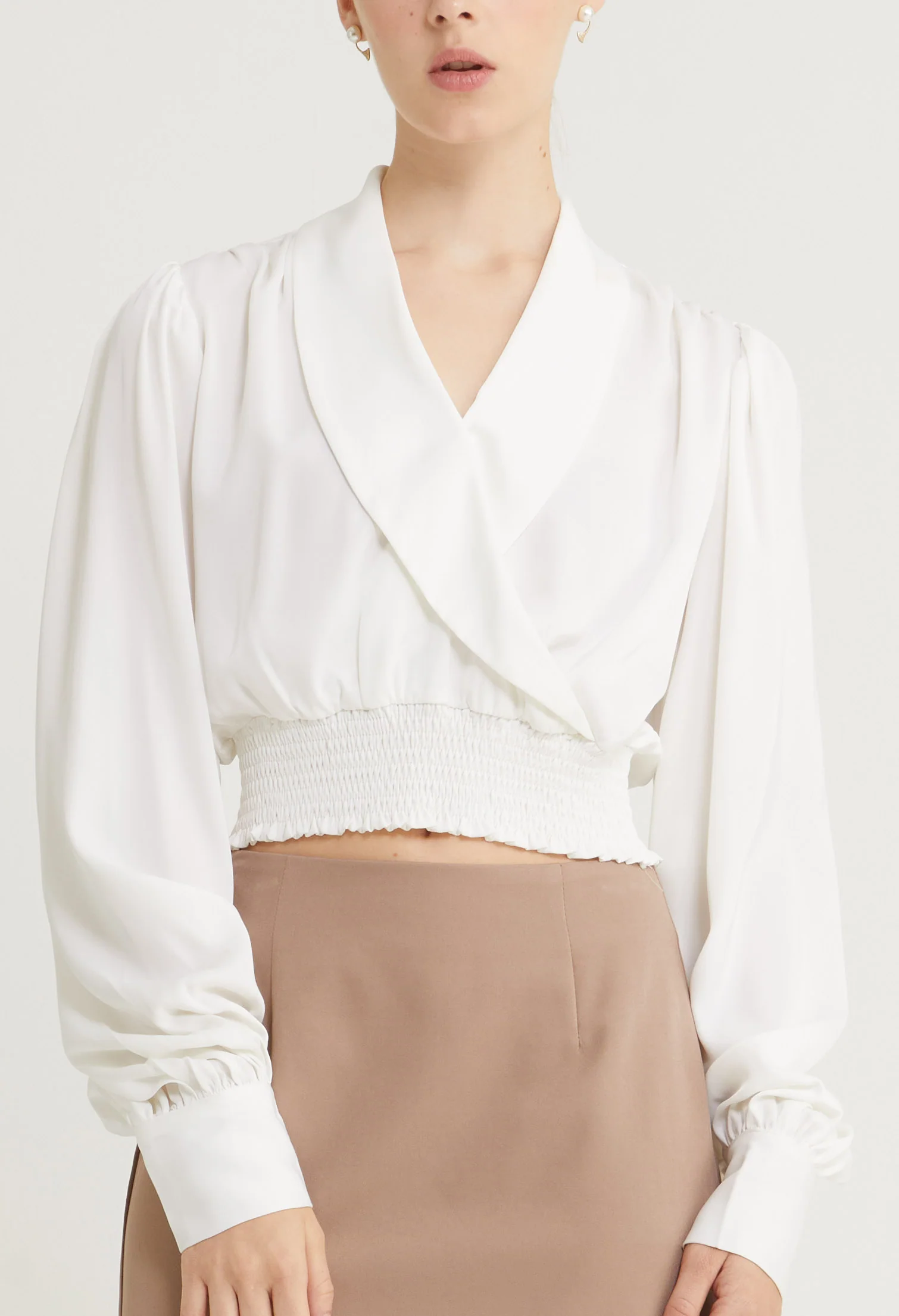 Satin Embrace Long Sleeves Blouse