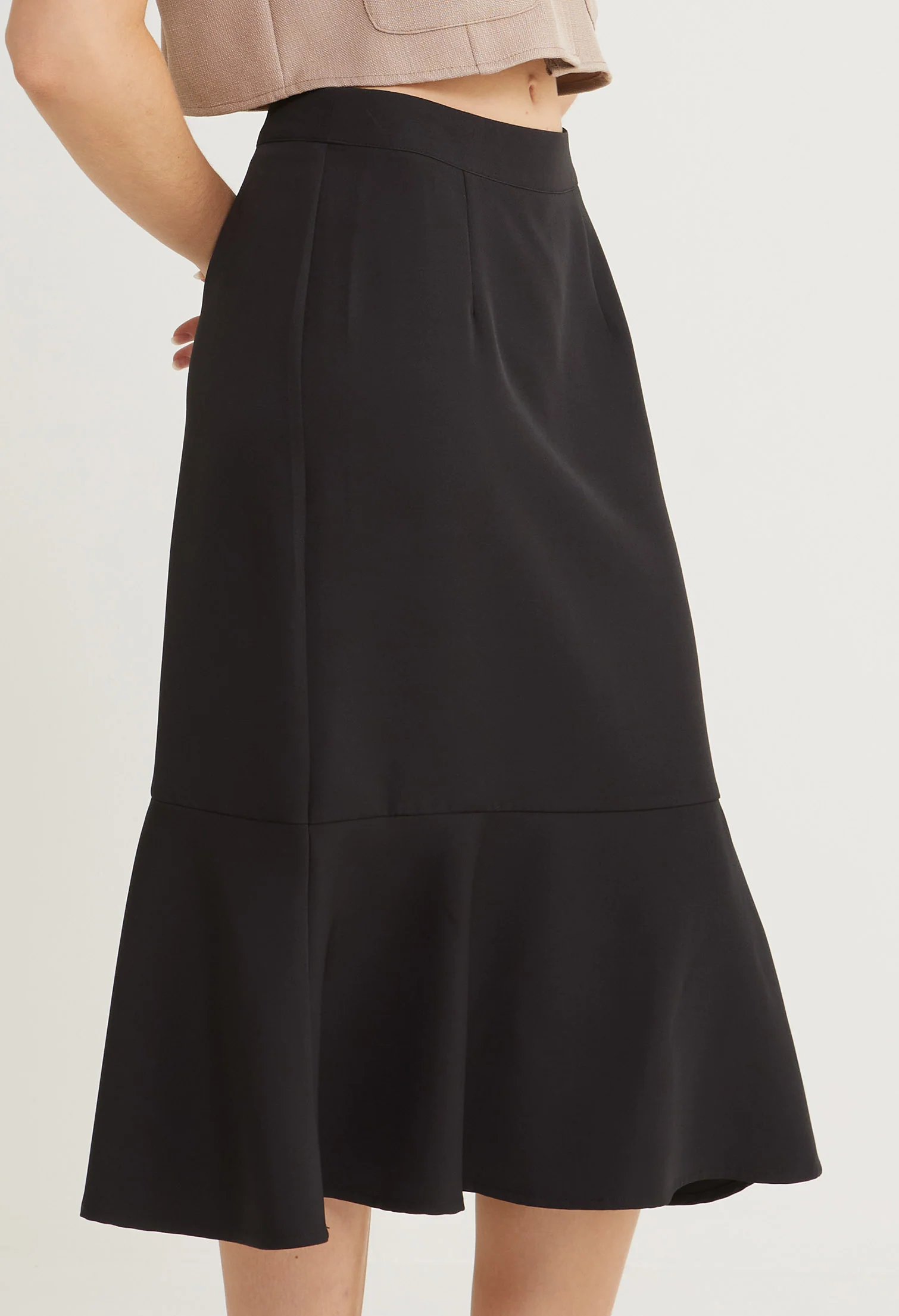 Luxe Wave Midi Skirt