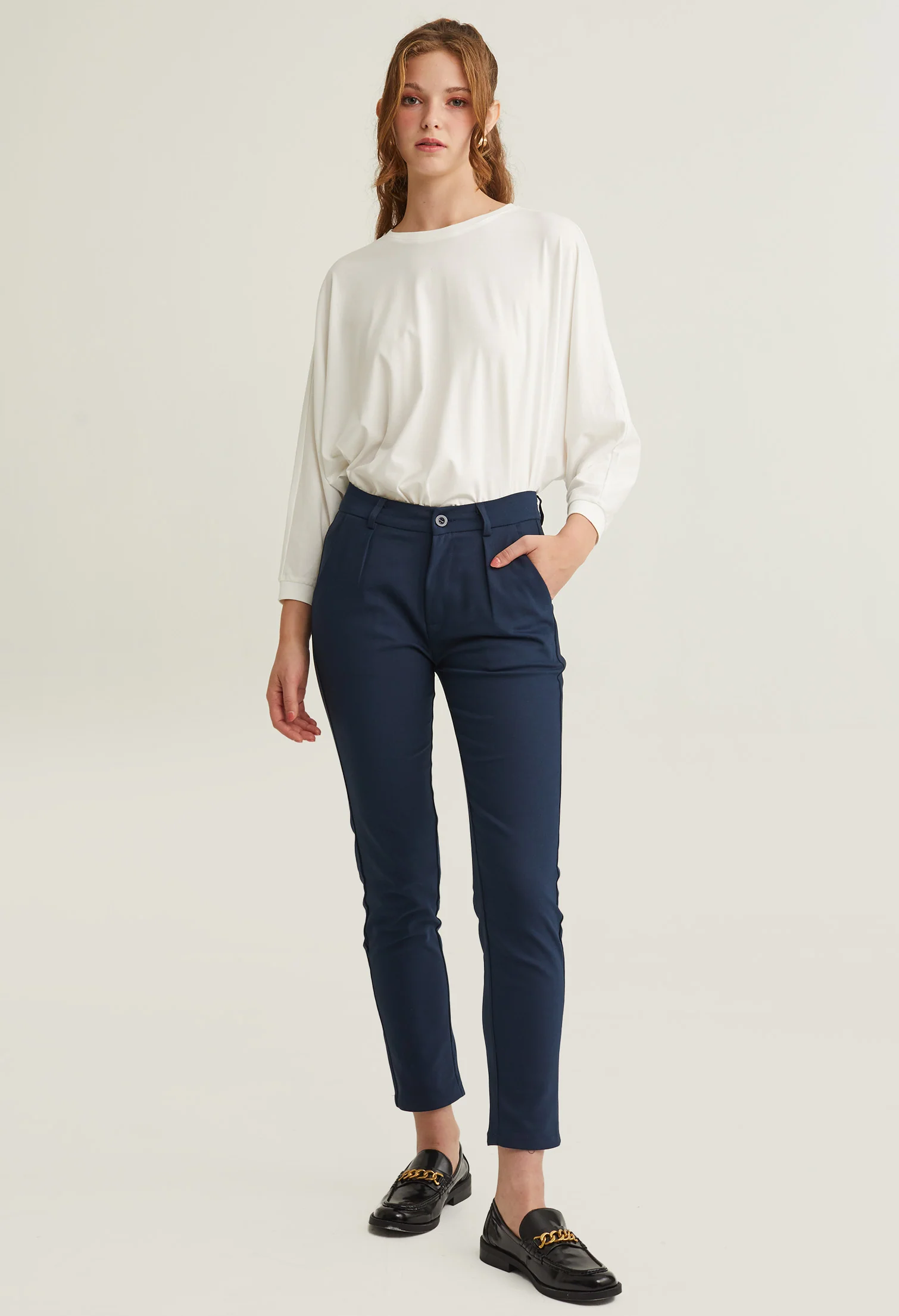 Office Slick Tight Fit Pants