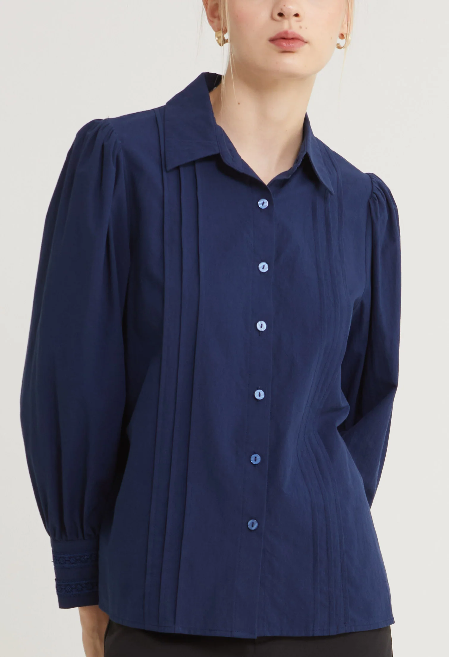 Timeless Front Draped Long Sleeves Top