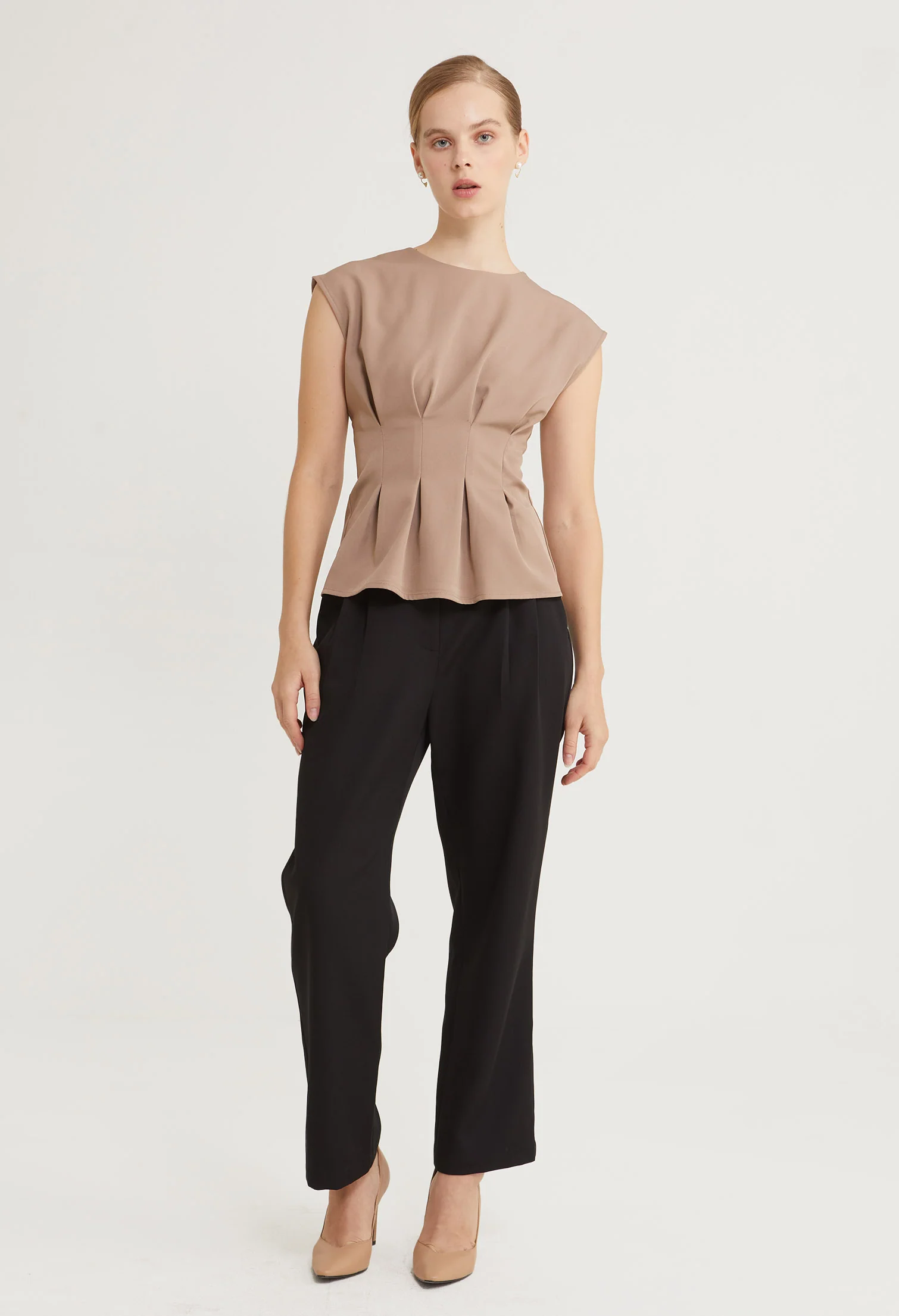 Modern Casual Capped Sleeves Top