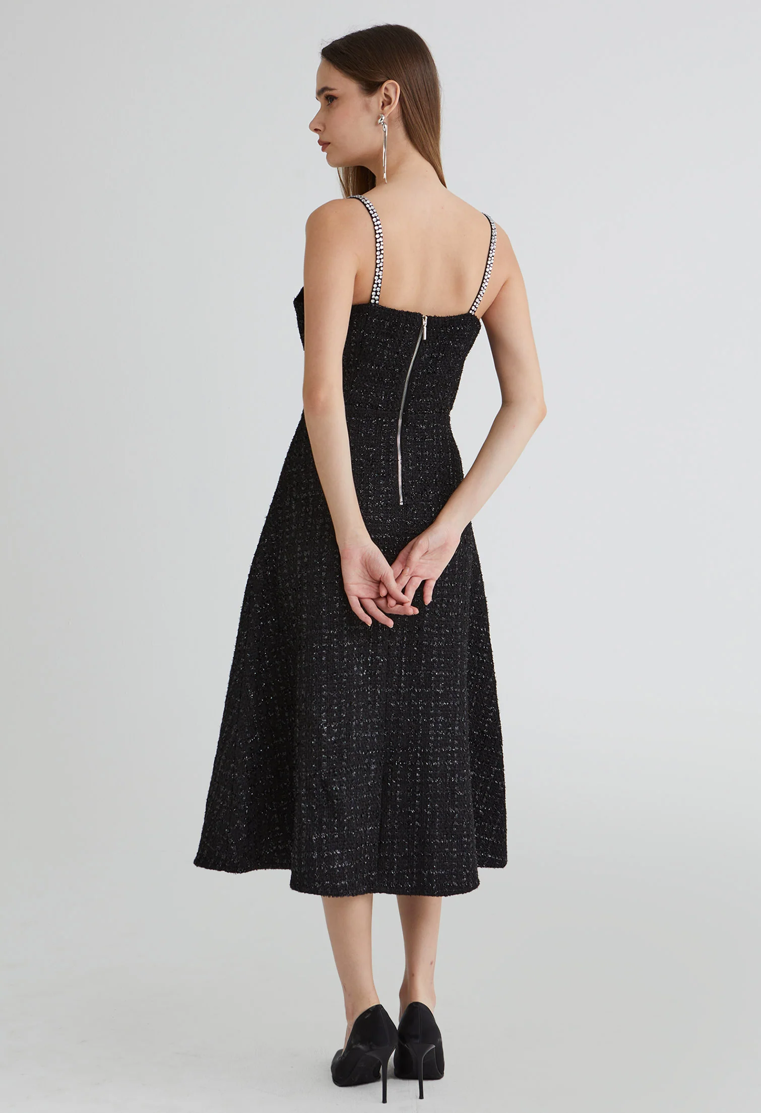 Evelisse Tweed Midi Dress