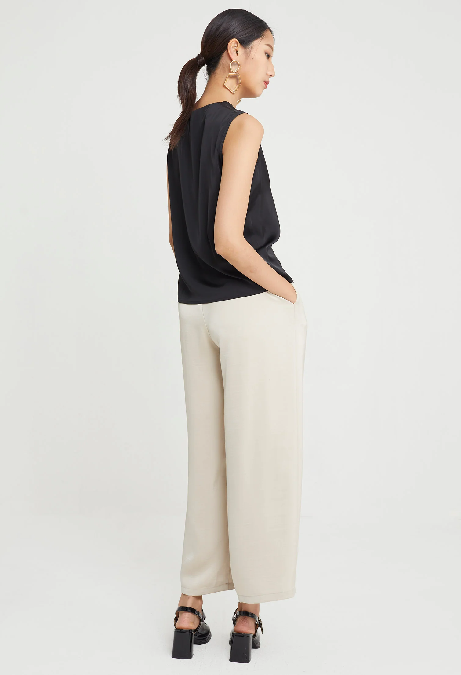 Duchess Satin Slip-On Top