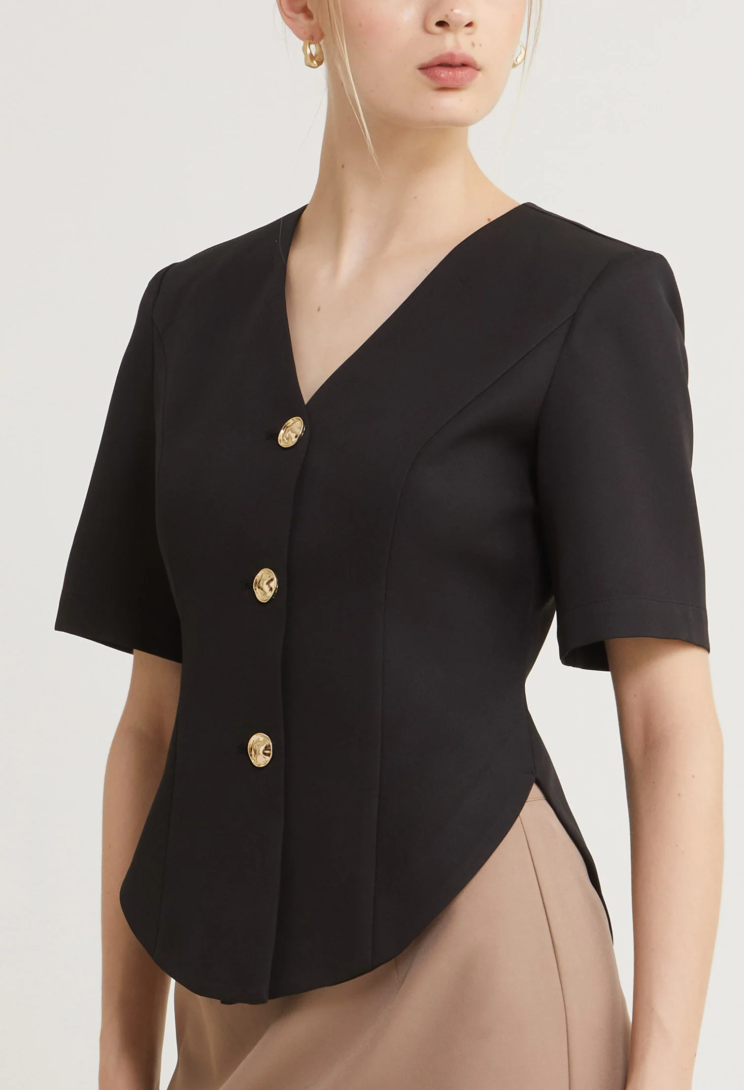 Golden Muse Cinched Top