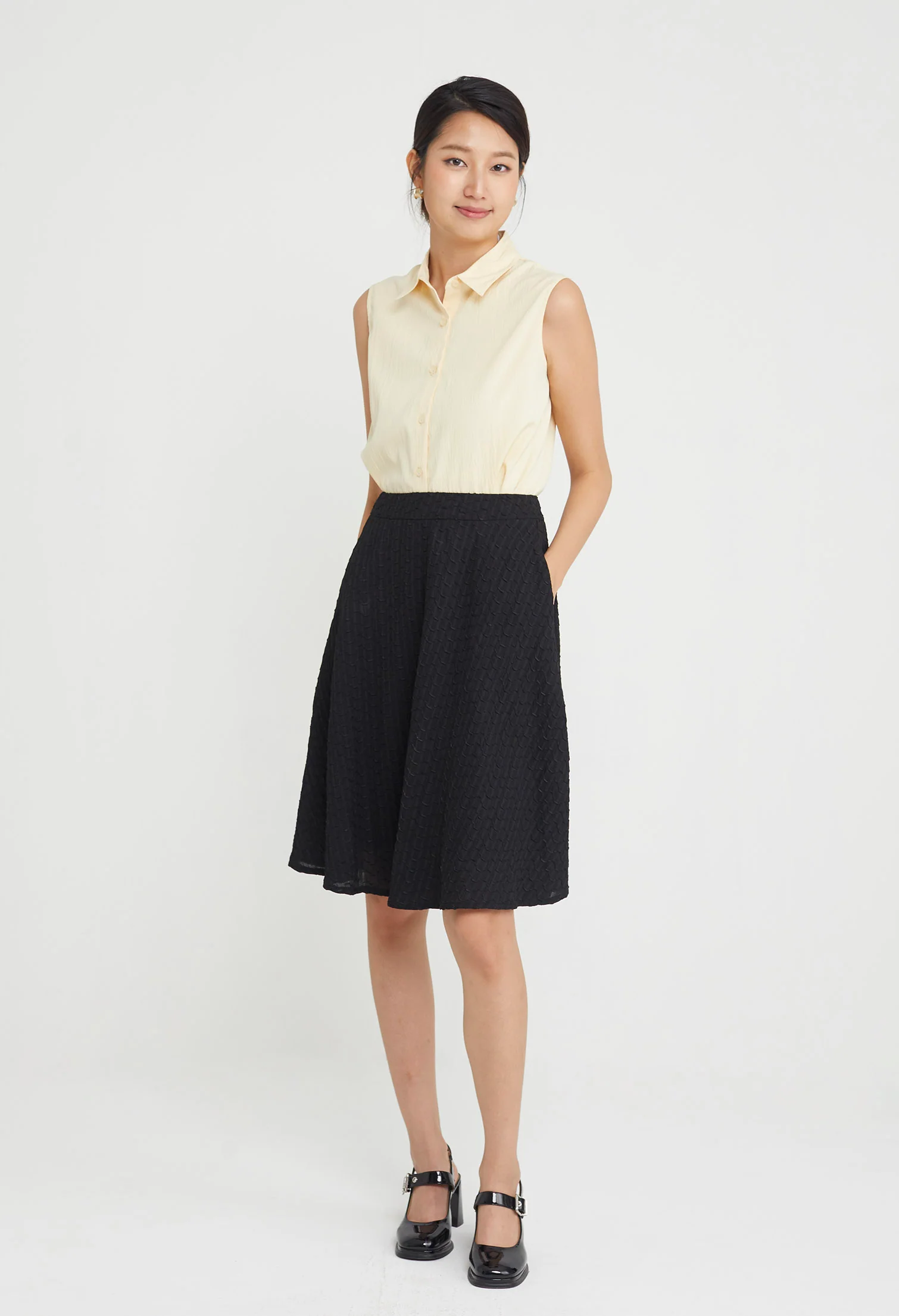 Wavy Bliss Midi Skirt