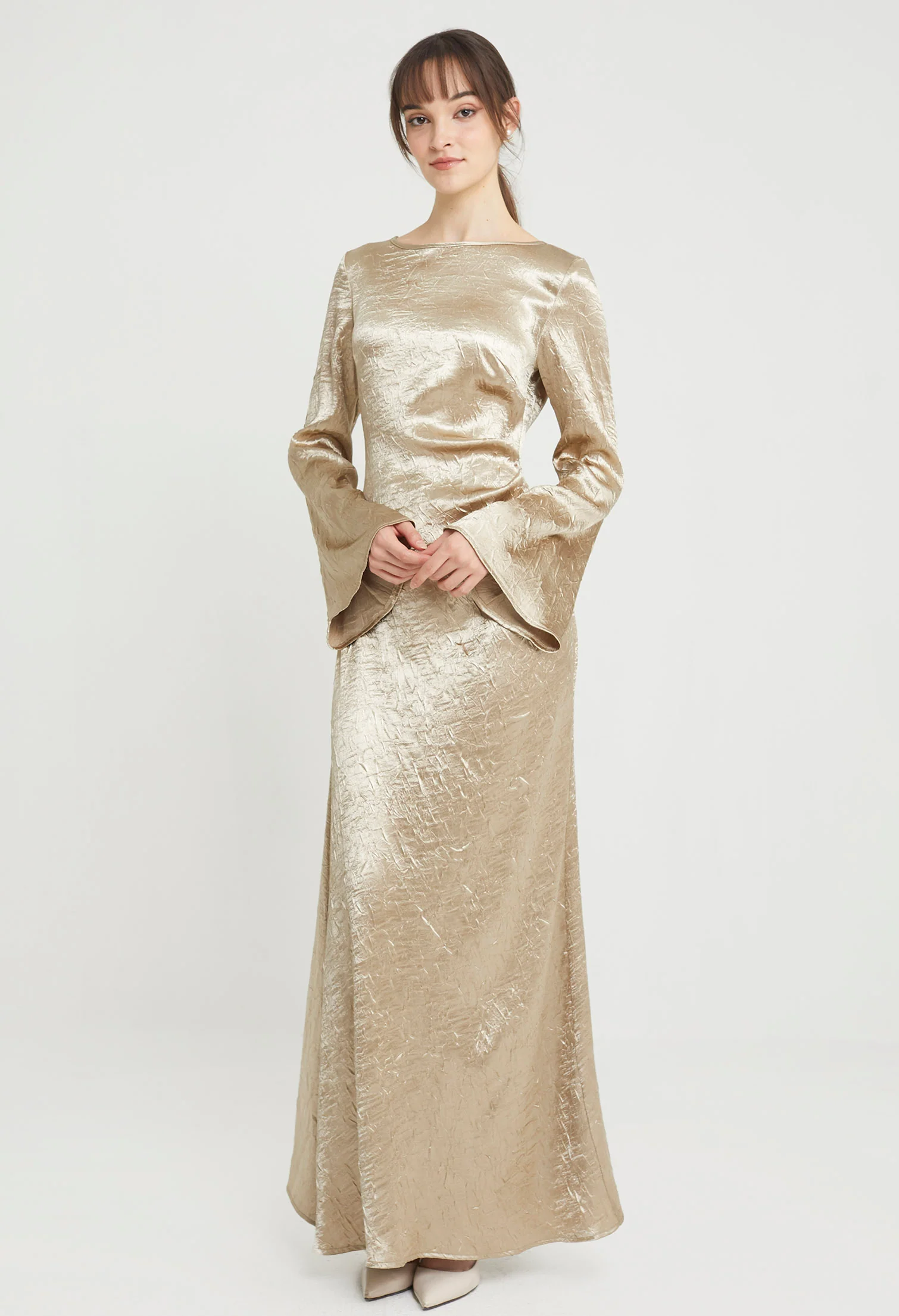 Chandelier Satin Maxi Dress