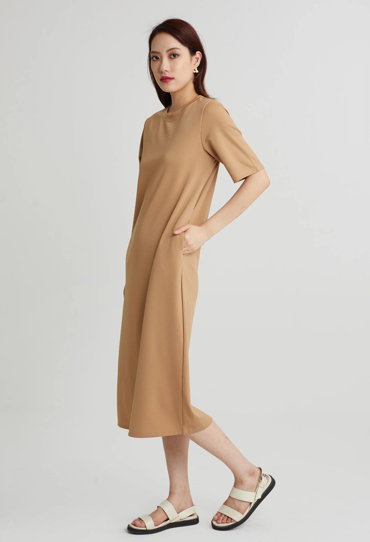 Cozy Round Neck Maxi Dress