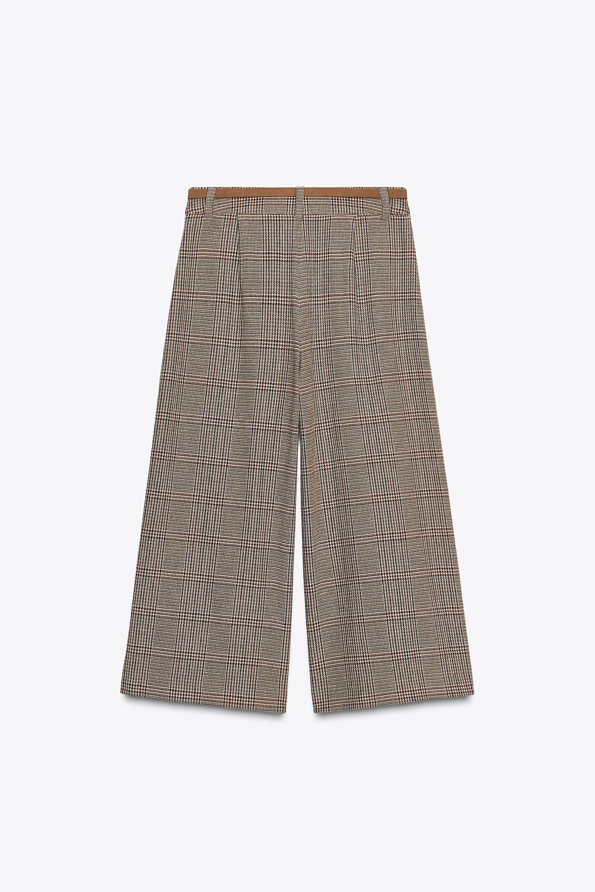 HOUNDSTOOTH BELTED LONG SHORTS