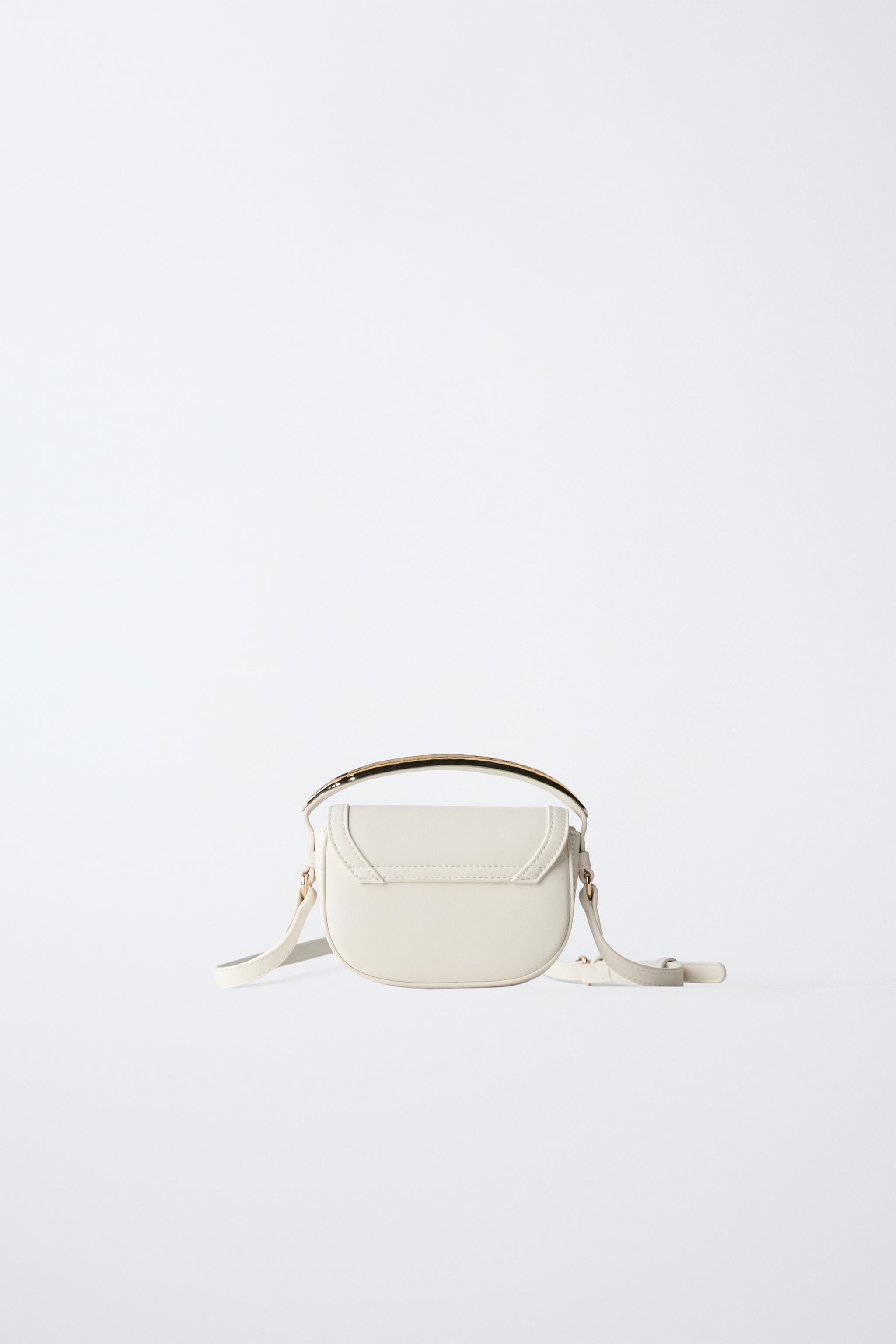 METALLIC HANDLE CROSSBODY BAG