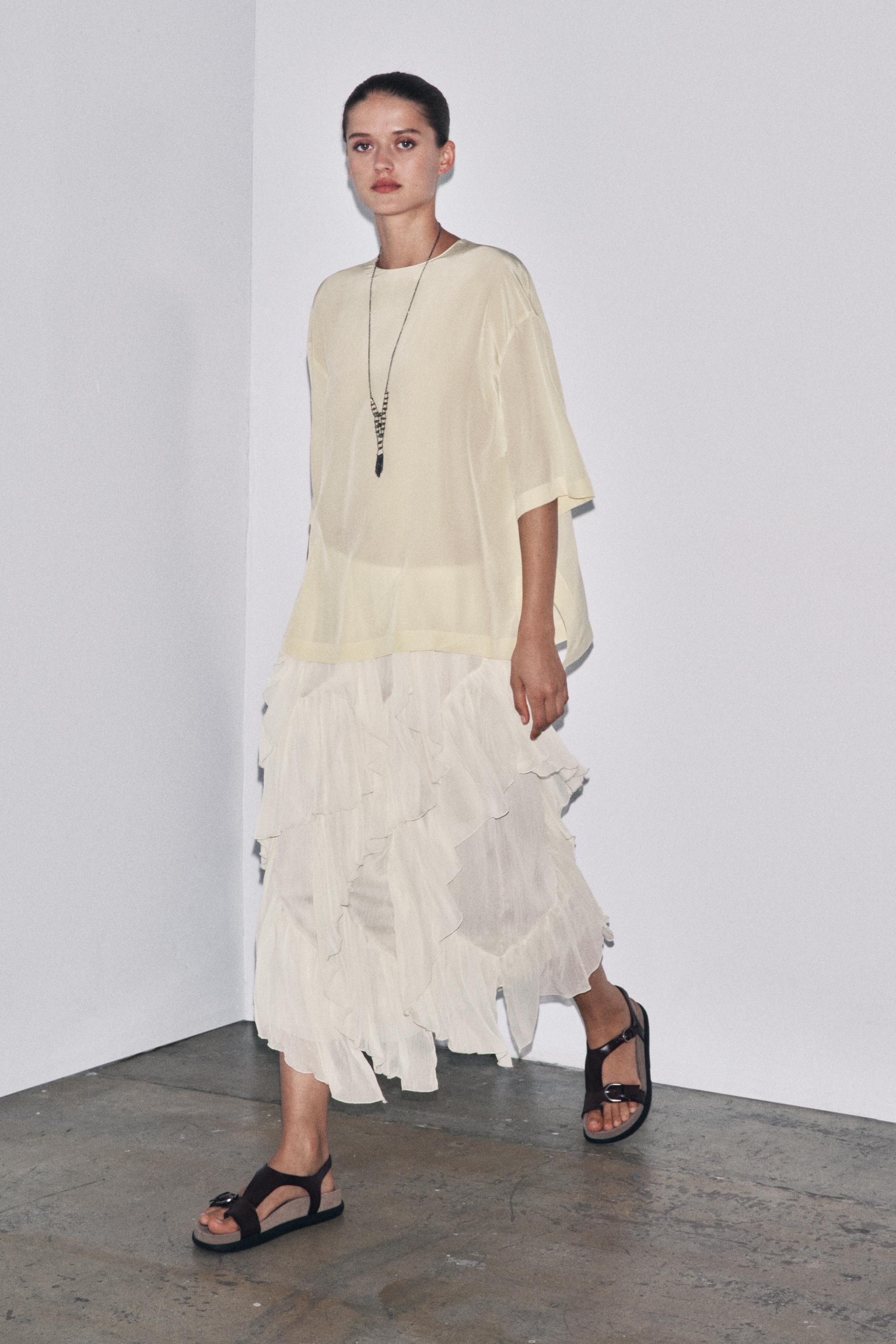 ZW COLLECTION COTTON GAUZE SKIRT