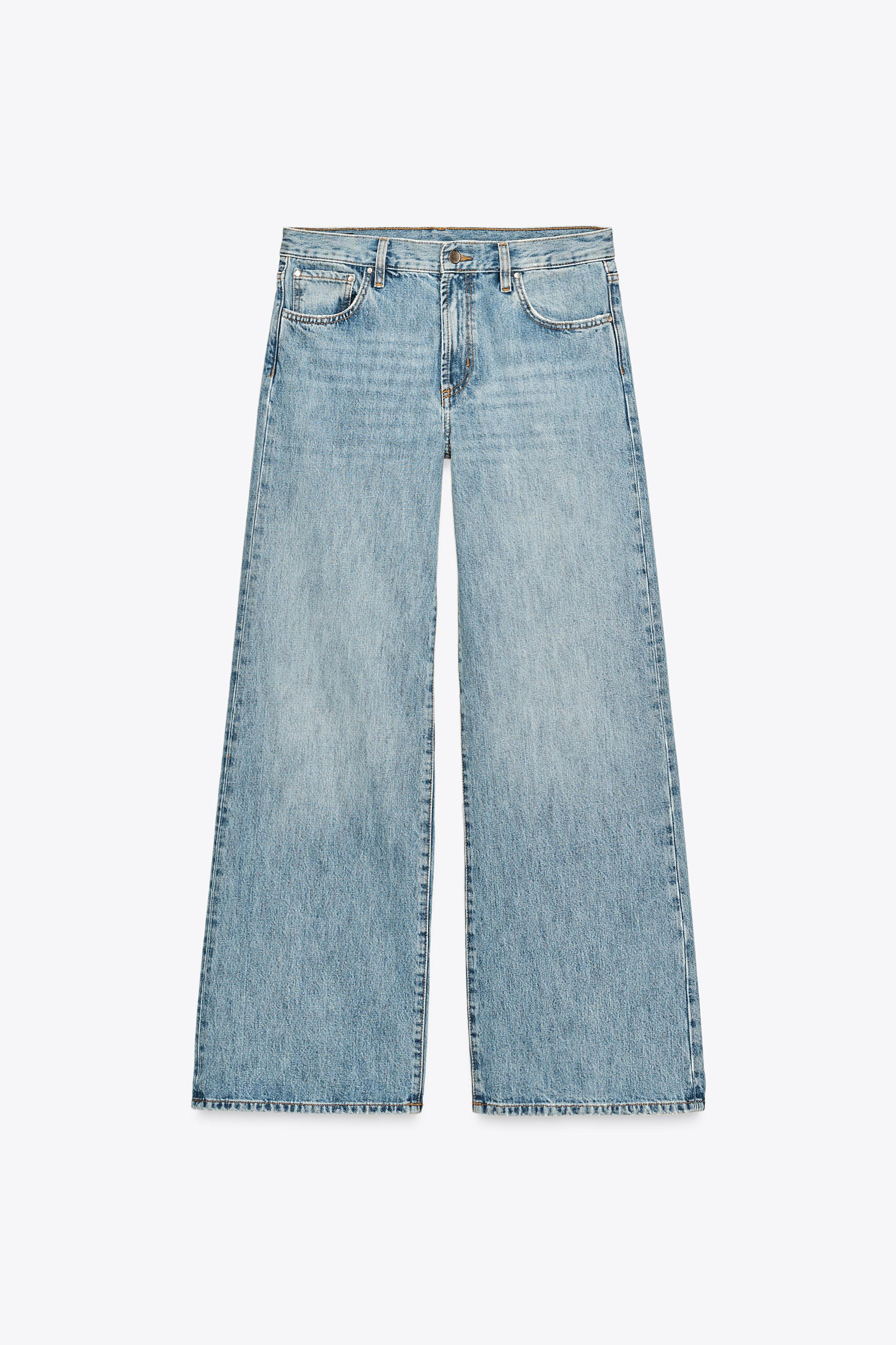 ZW COLLECTION WIDE LEG LOW RISE JEANS