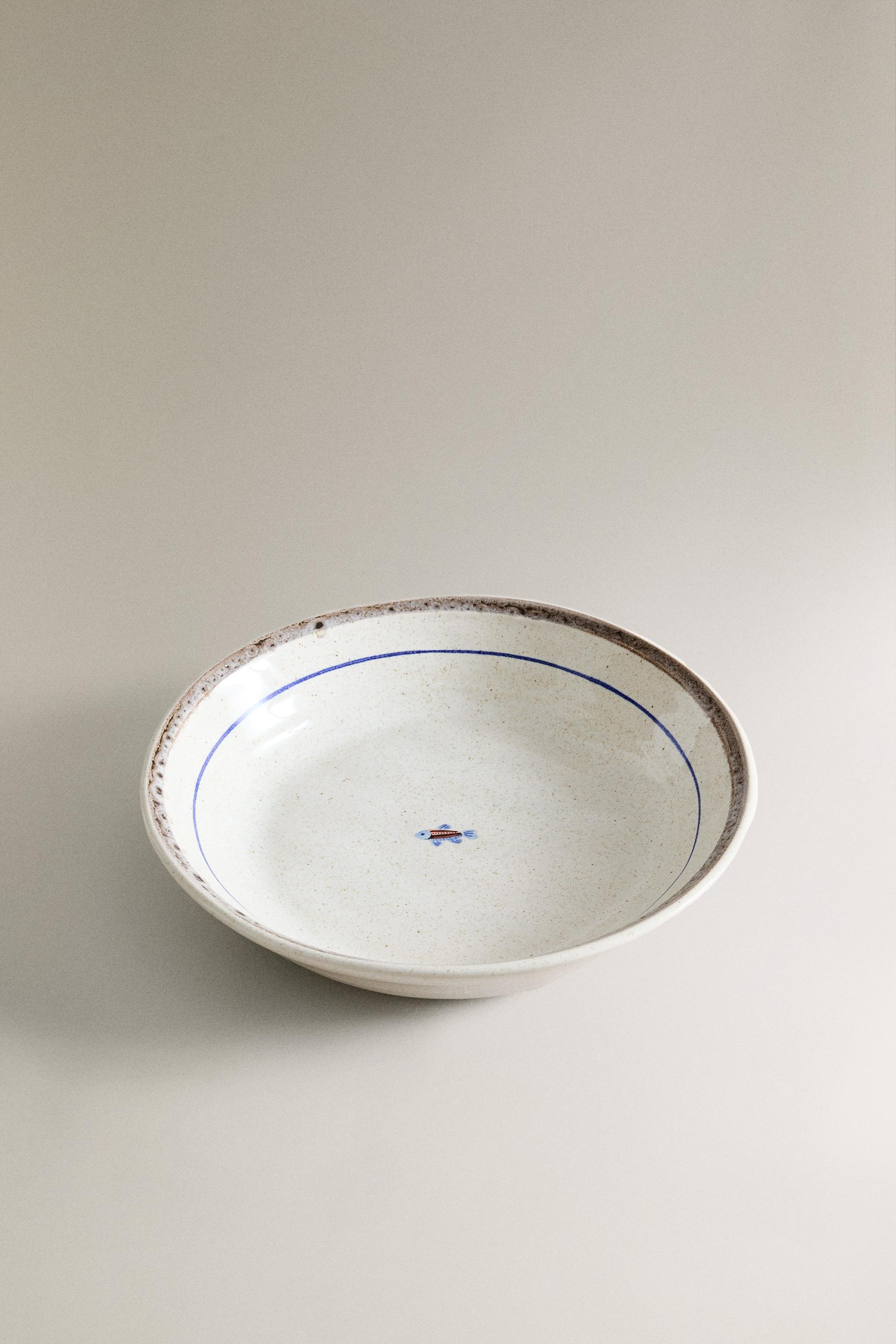 STONEWARE FISH SOUP PLATE