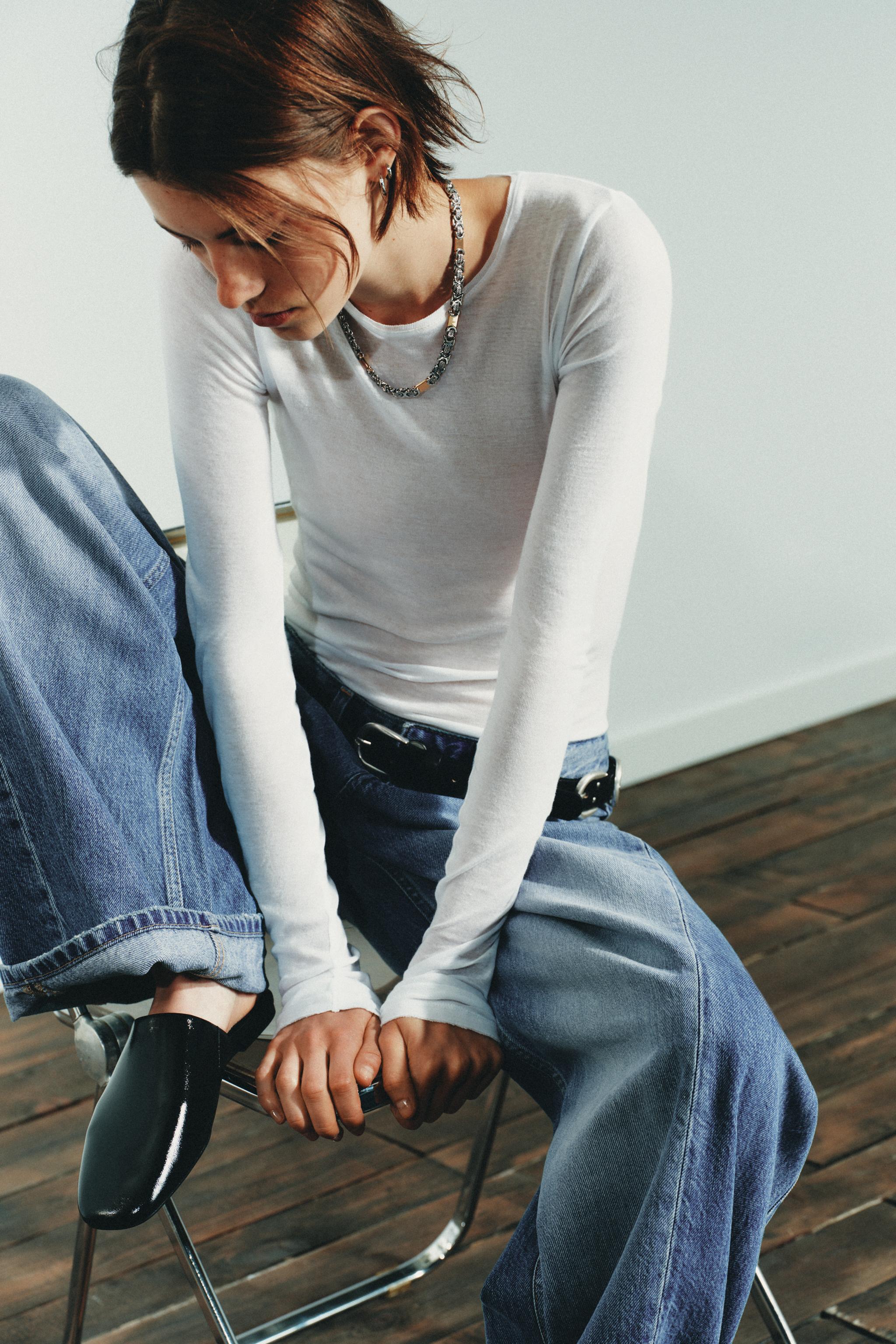 LEATHER SLINGBACK SHOES