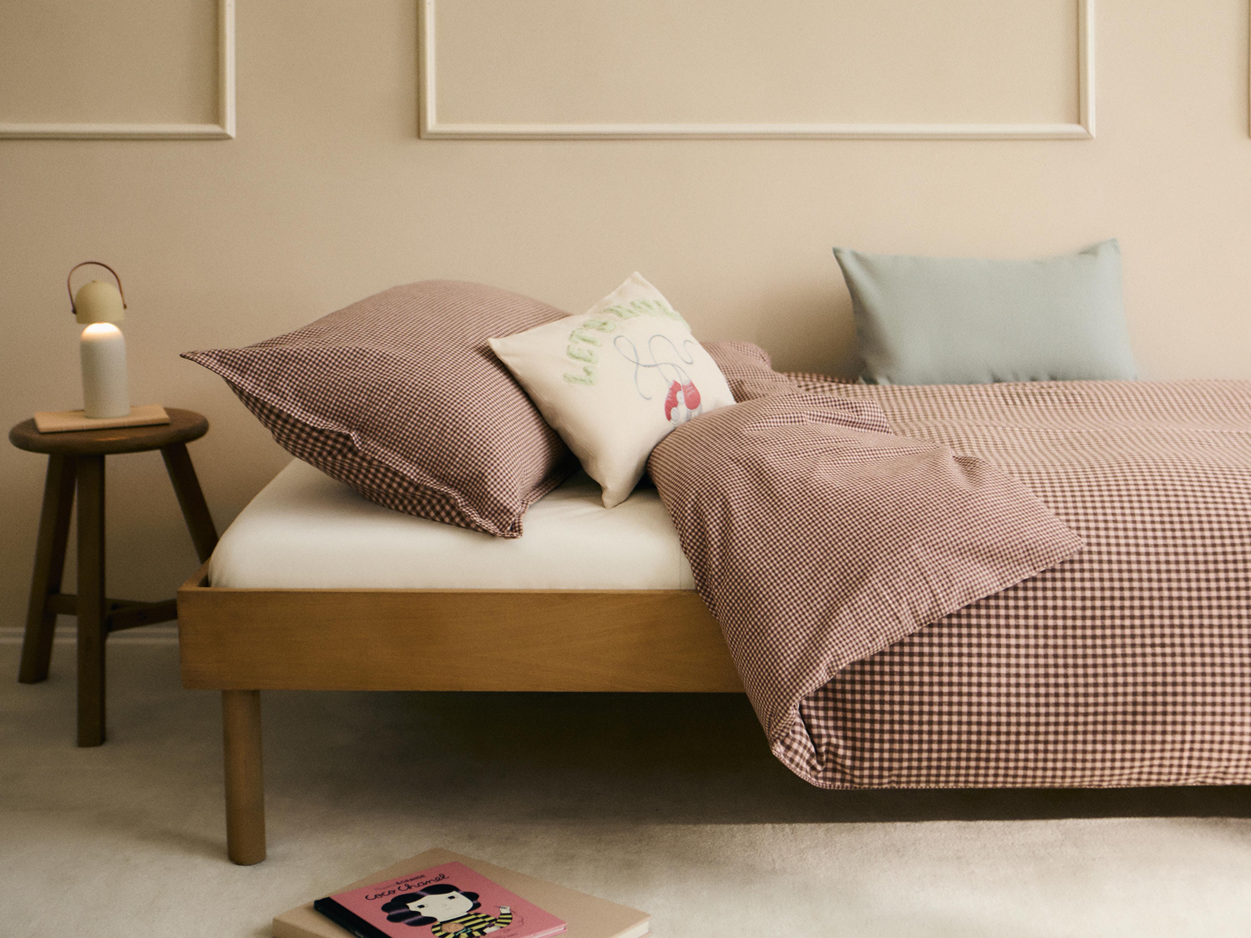 CHILDREN'S GINGHAM FLANNEL DUVET COVER