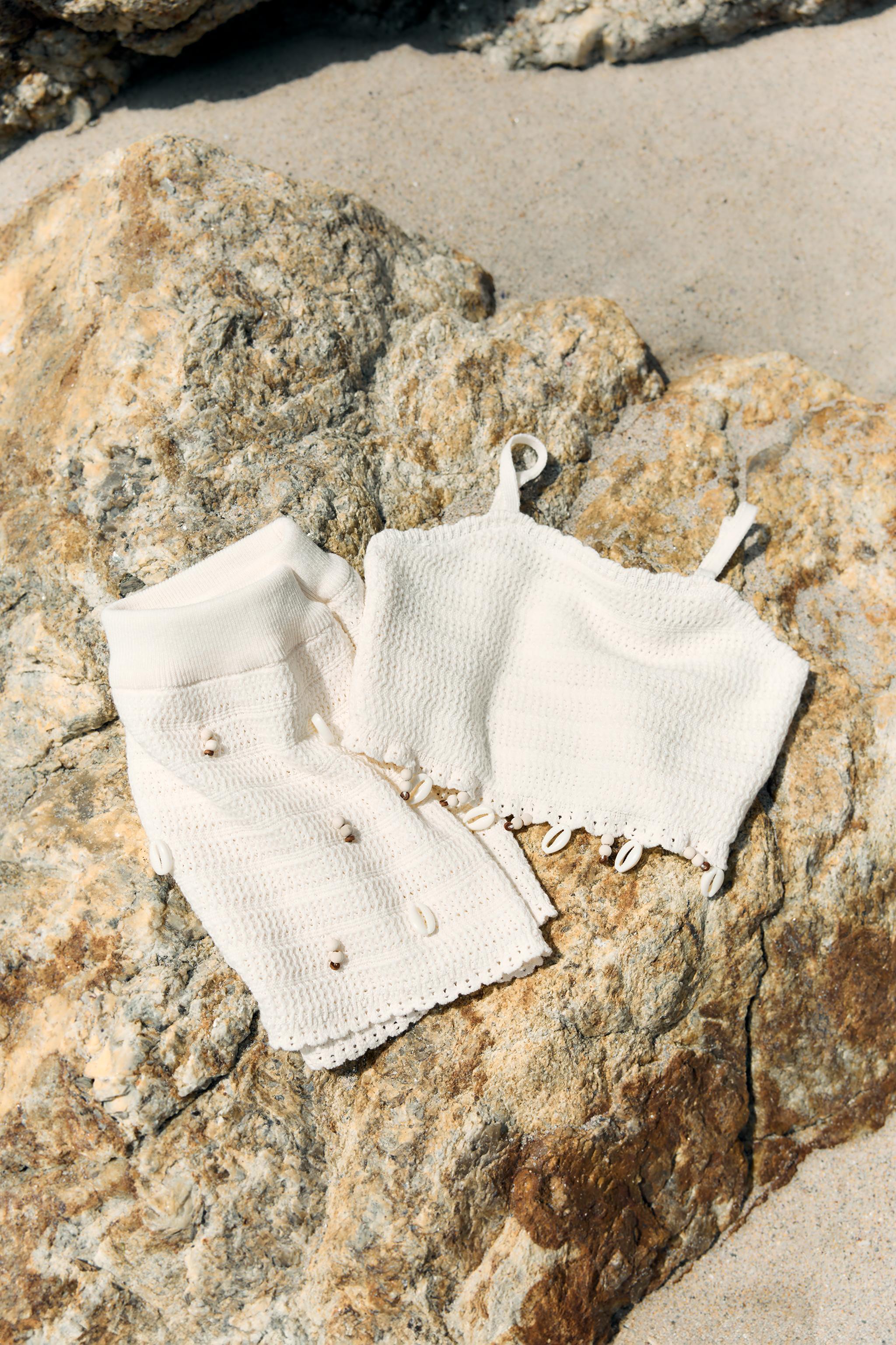 SHELL STITCH TOP AND SKIRT SET