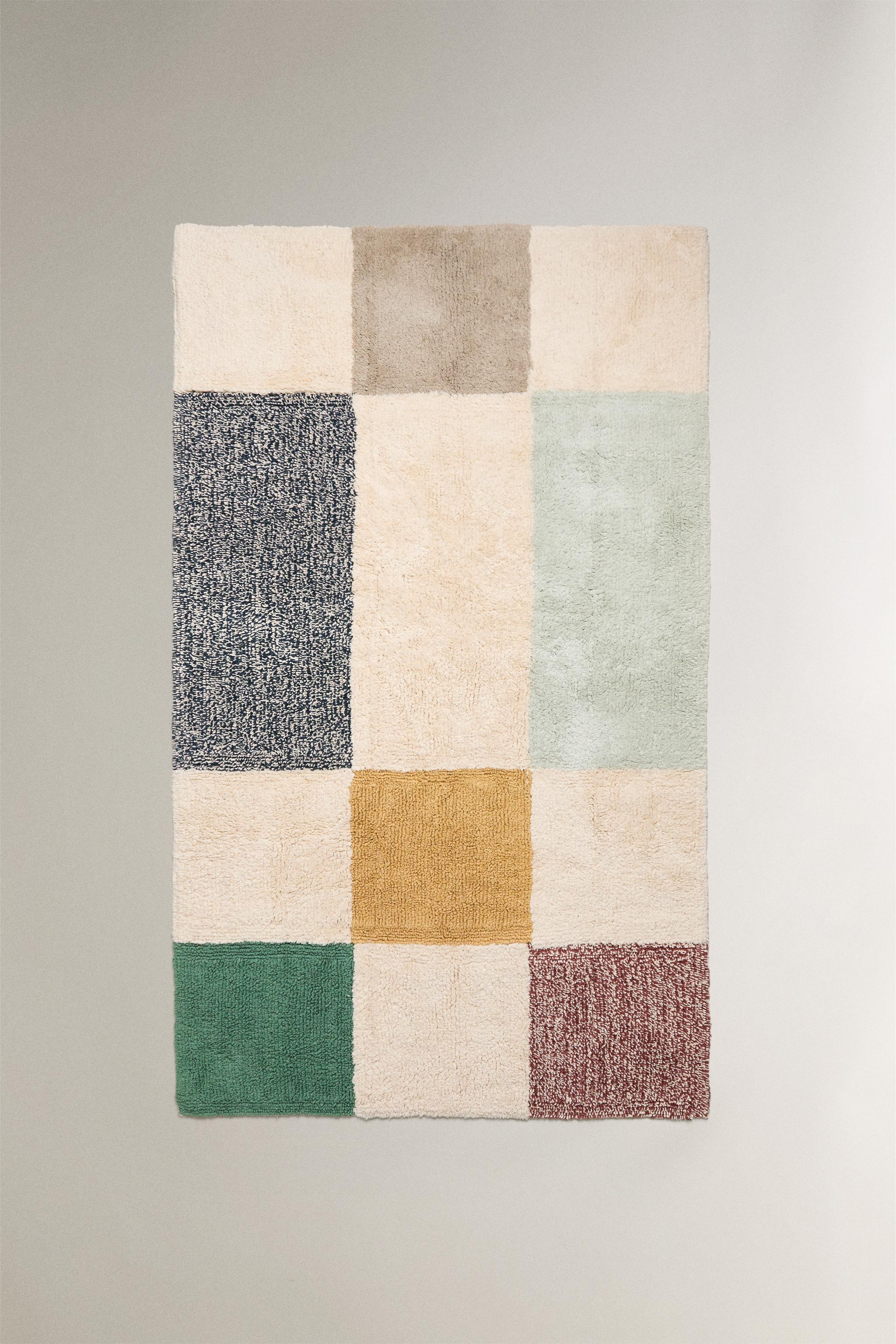 CHILDREN'S COTTON PATCHWORK AREA RUG