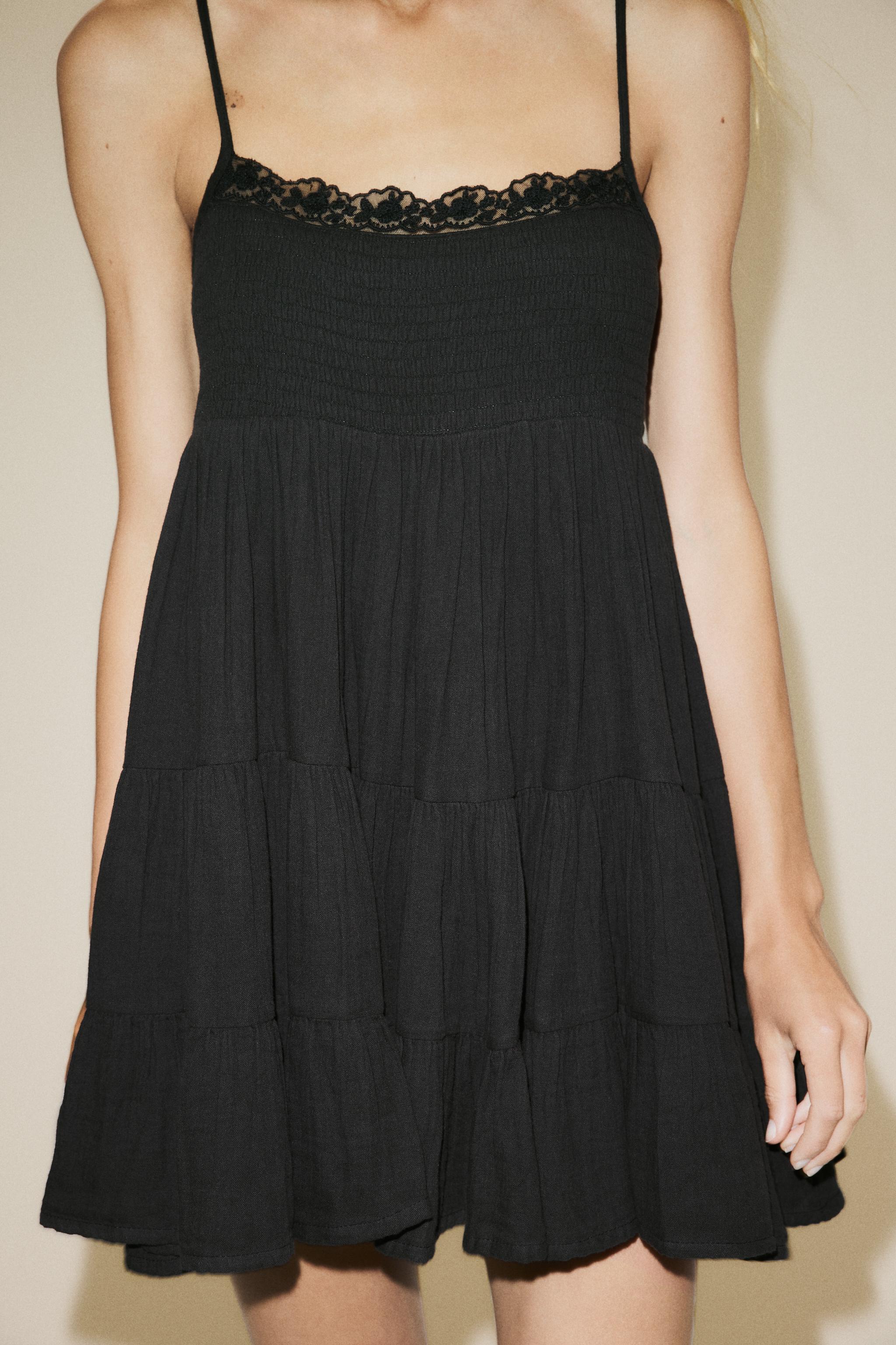 LACE CHIFFON SHORT DRESS