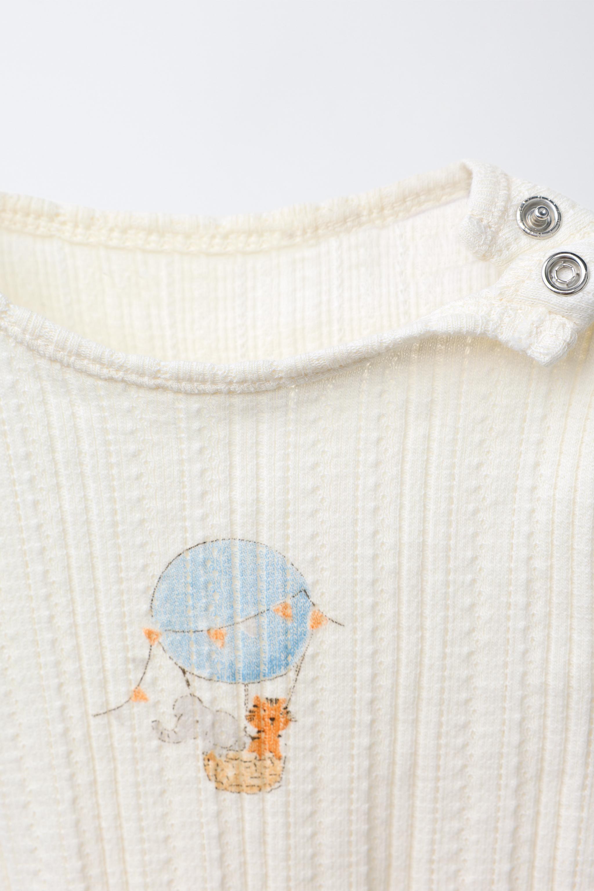 PRINTED POINTELLE BODYSUIT