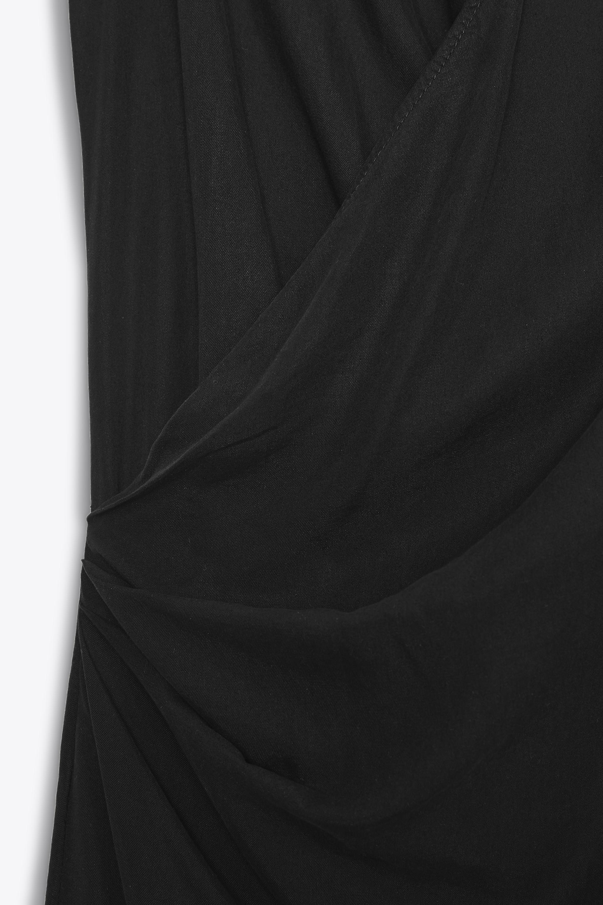 FLOWY DRAPED MIDI DRESS