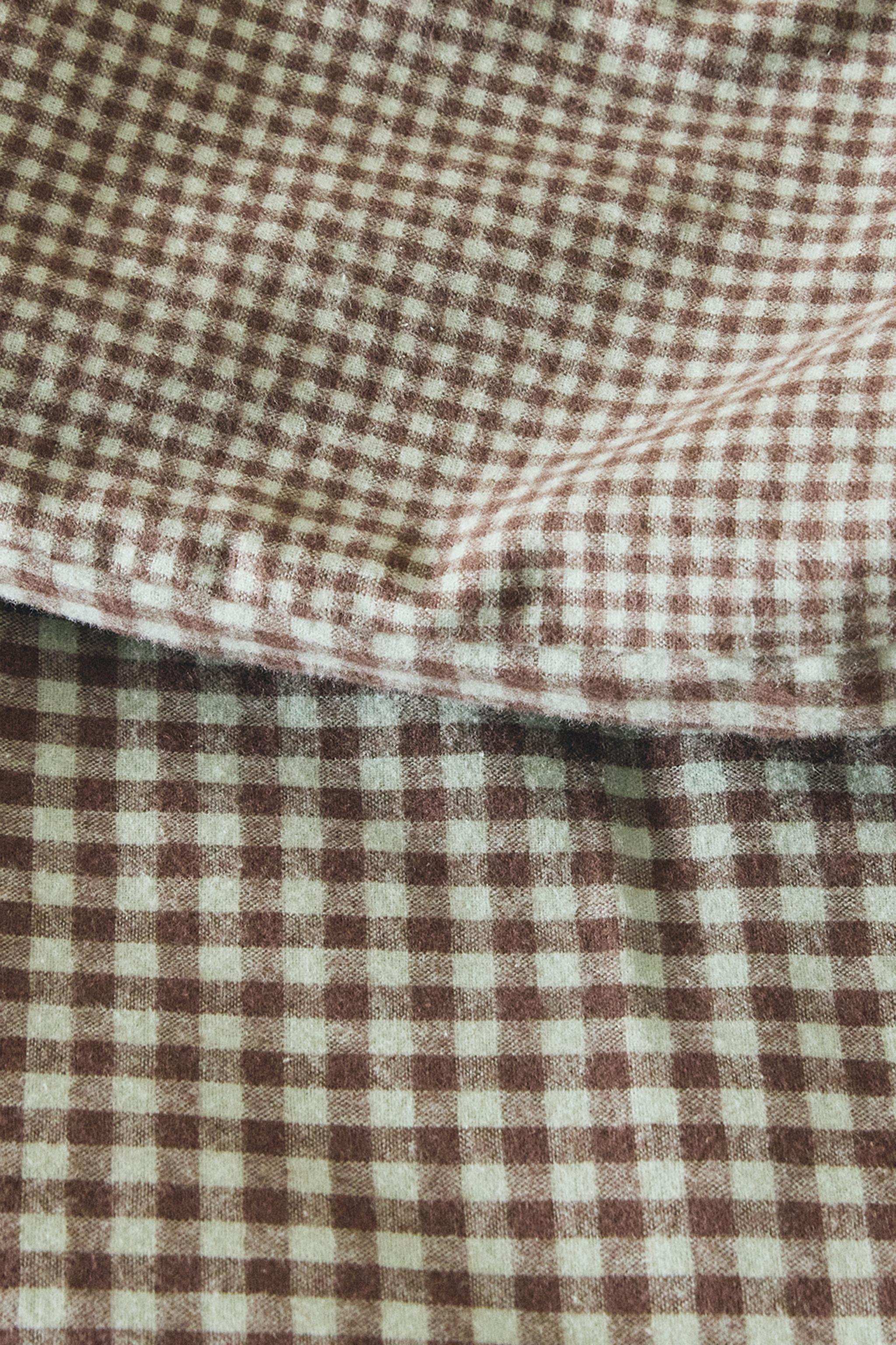 CHILDREN'S GINGHAM FLANNEL DUVET COVER