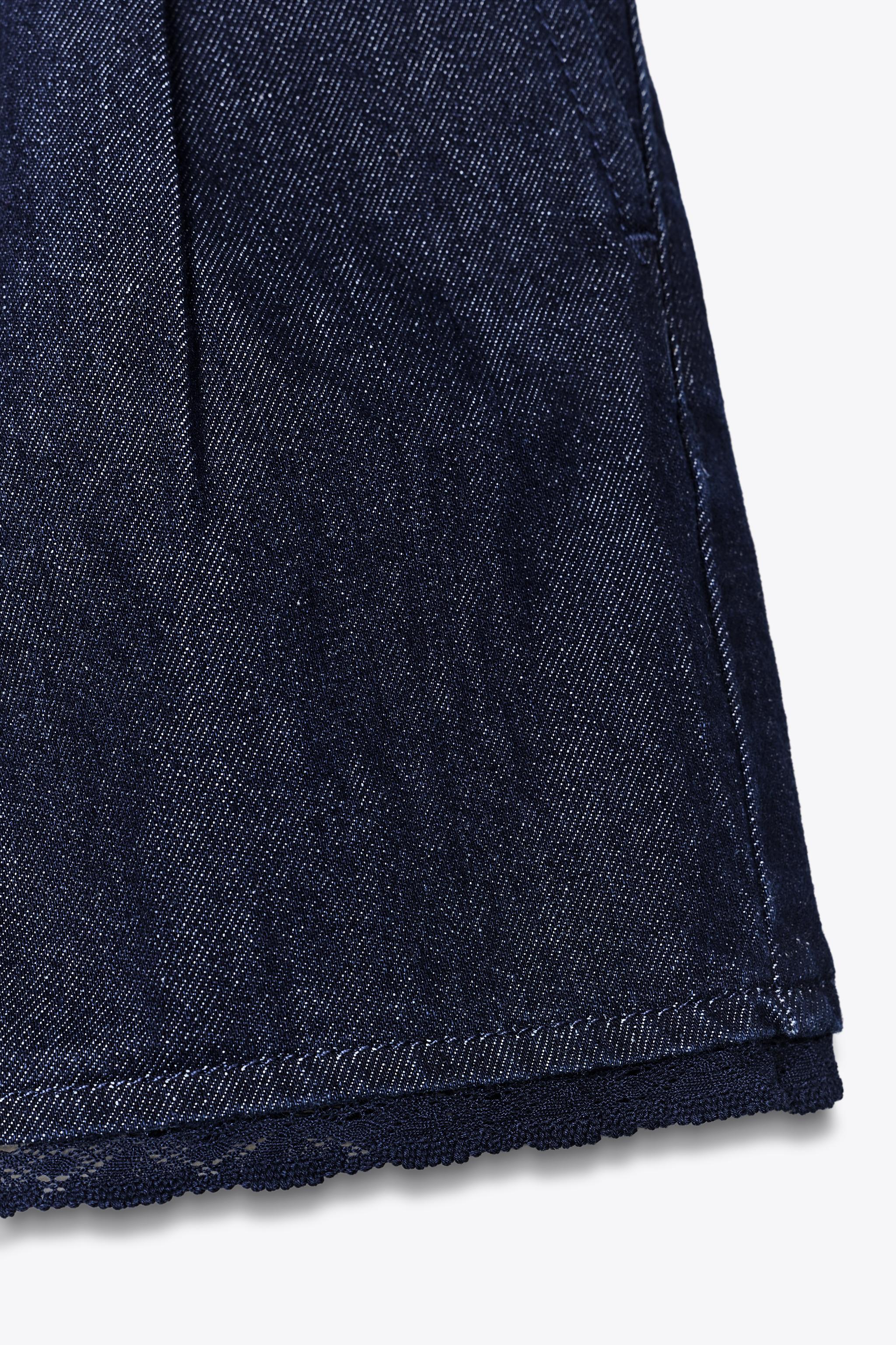 1975 LACE DENIM BERMUDA SHORTS