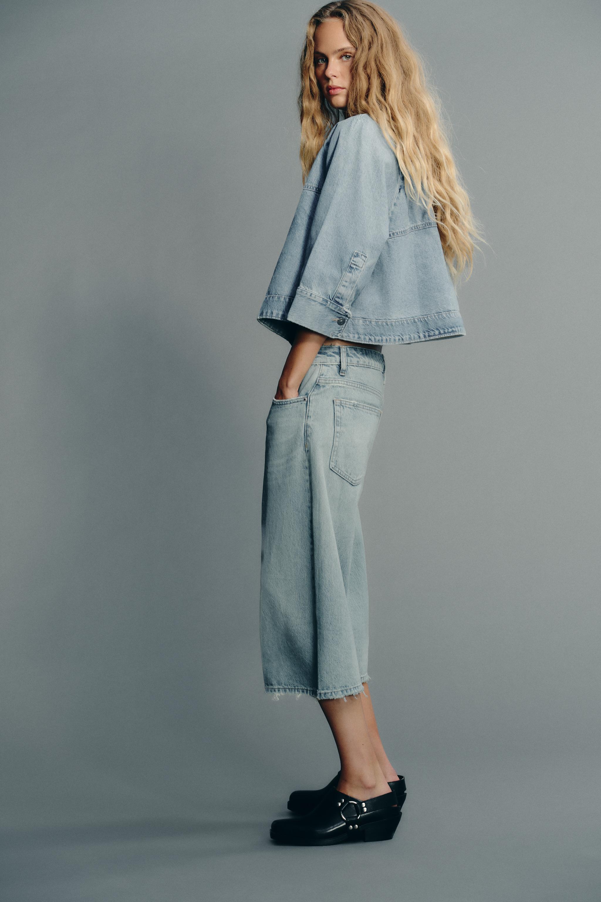 TRF DENIM CAPE JACKET