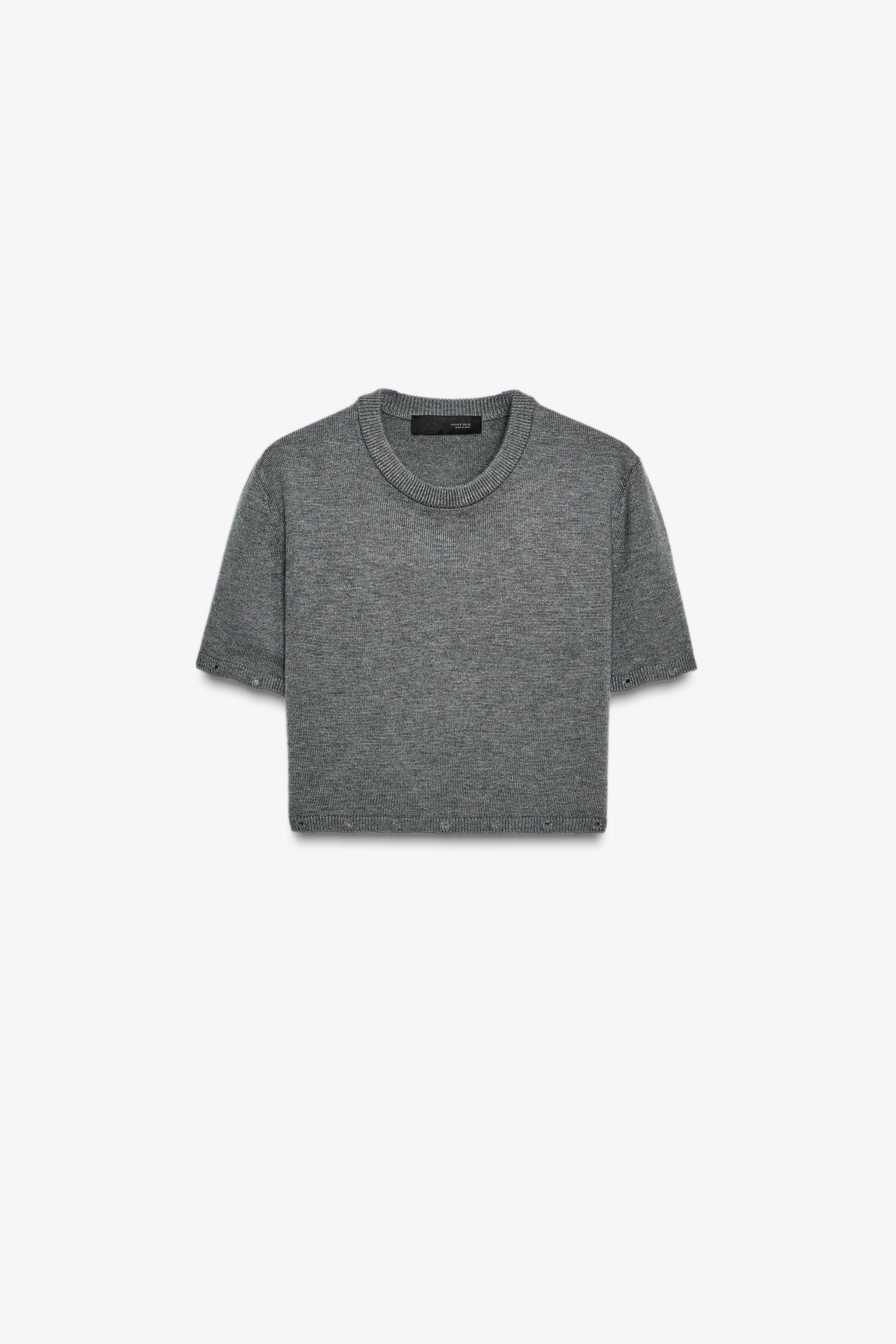 BUTTON KNIT DETACHABLE SWEATER