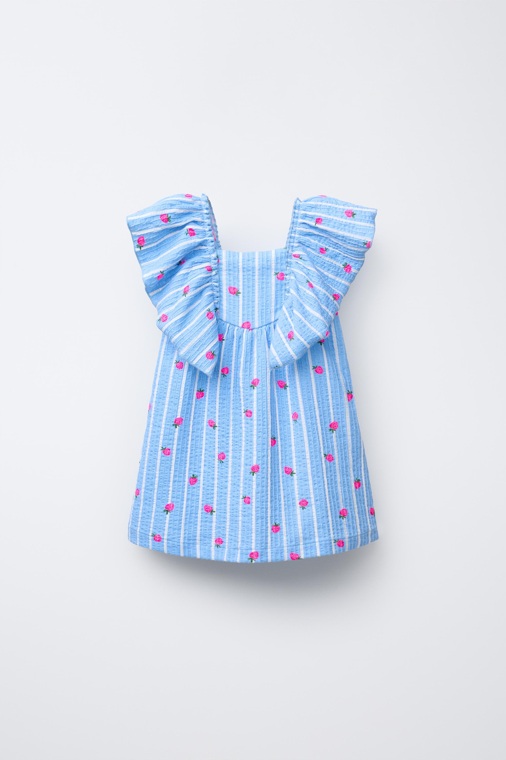 PRINTED RUFFLE DRESS