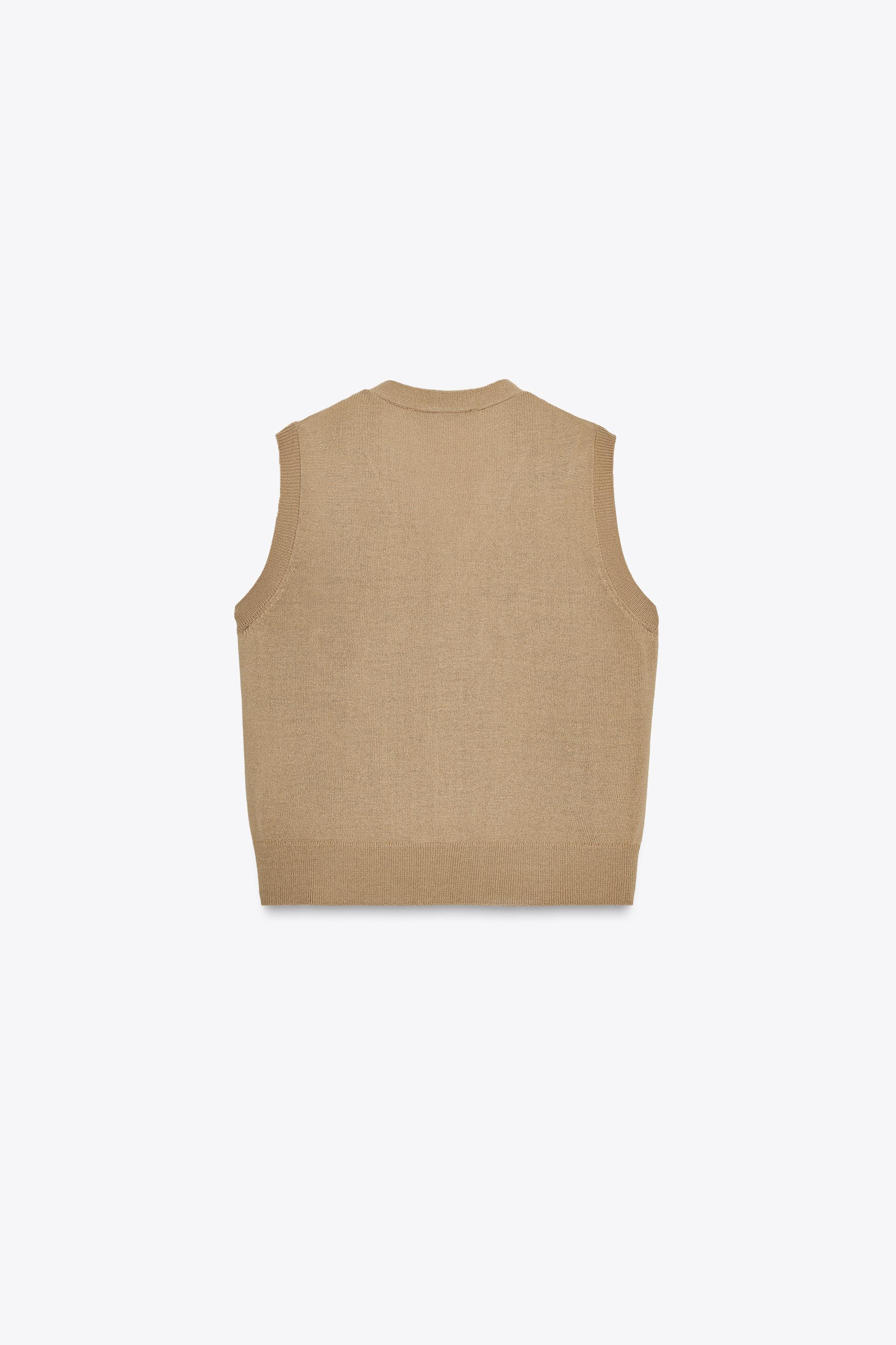 PLAIN KNIT VEST TOP