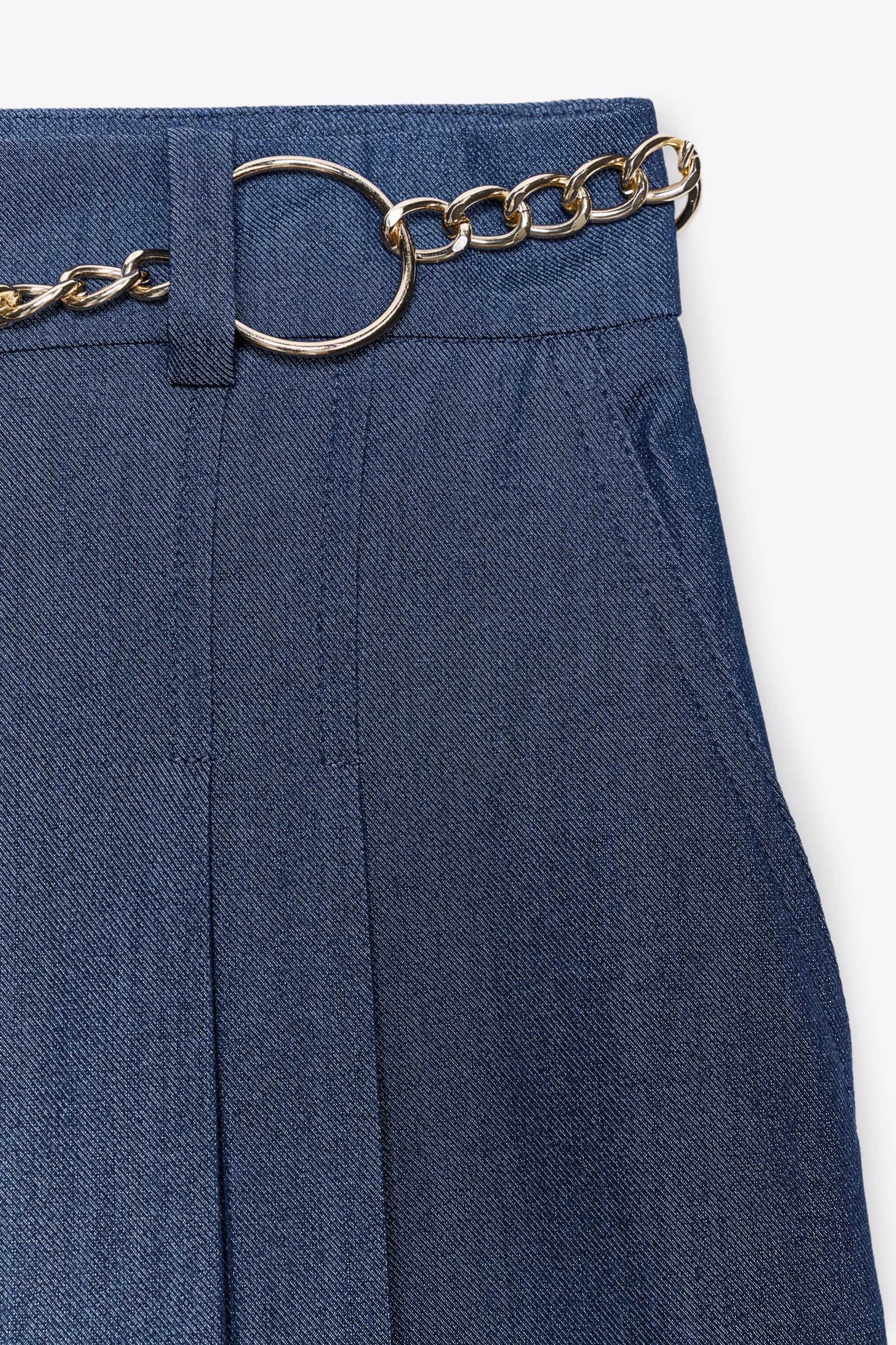 BELTED CHAIN LONG SHORTS