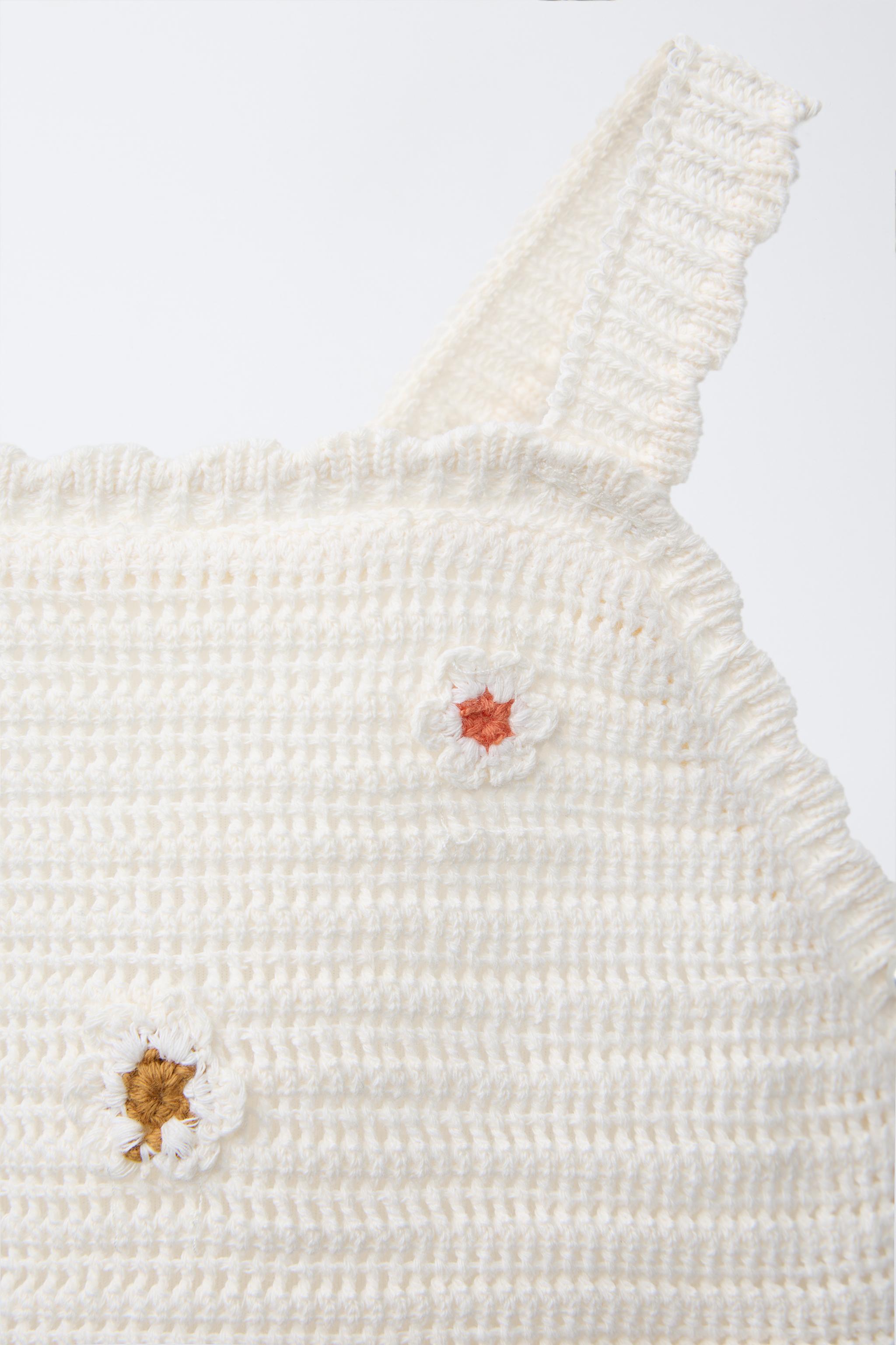 3-6 YEARS/ CROCHET FLOWER SWIMSUIT