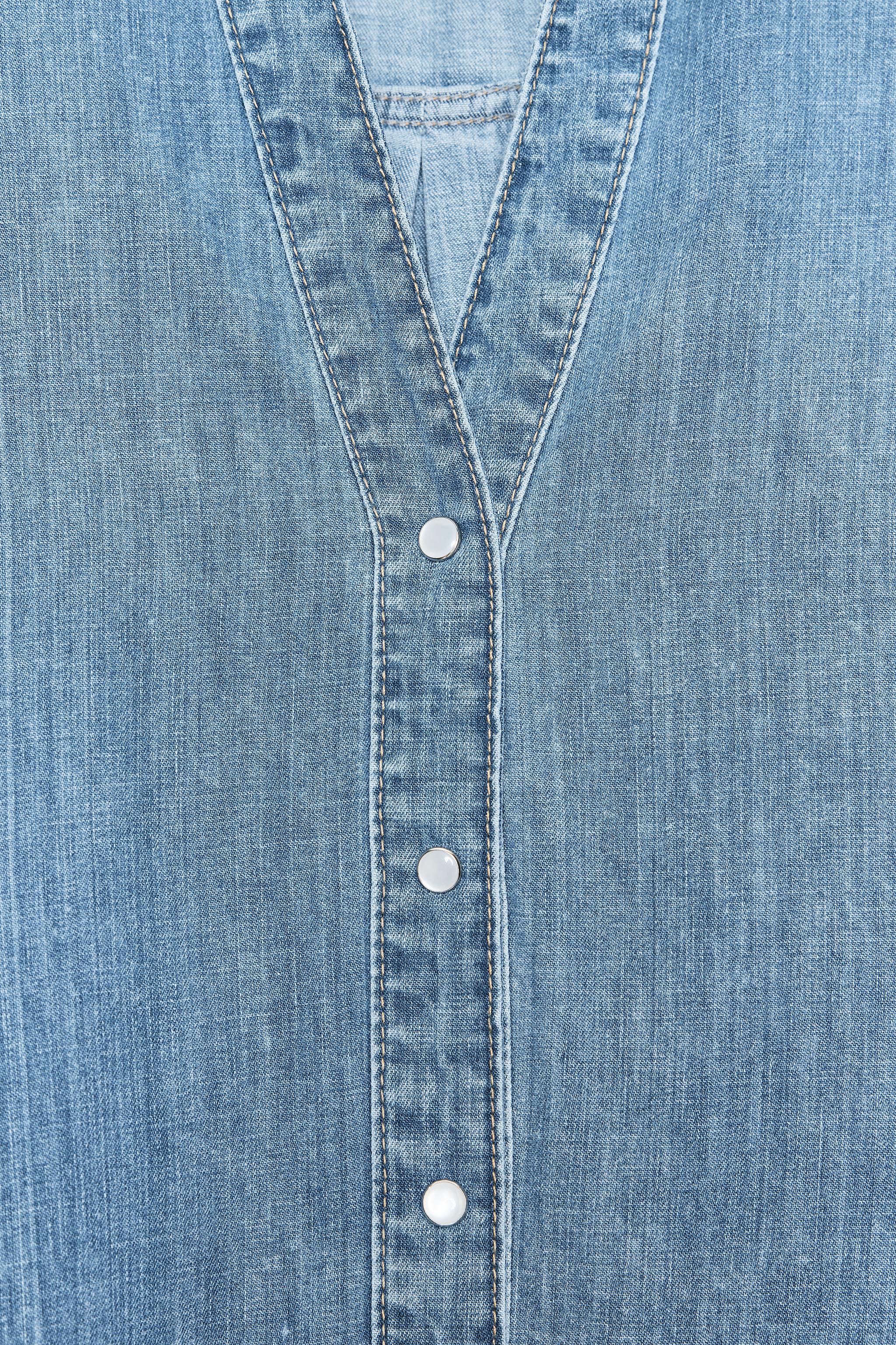 Z1975 FLOWY WIDE-SLEEVE DENIM SHIRT