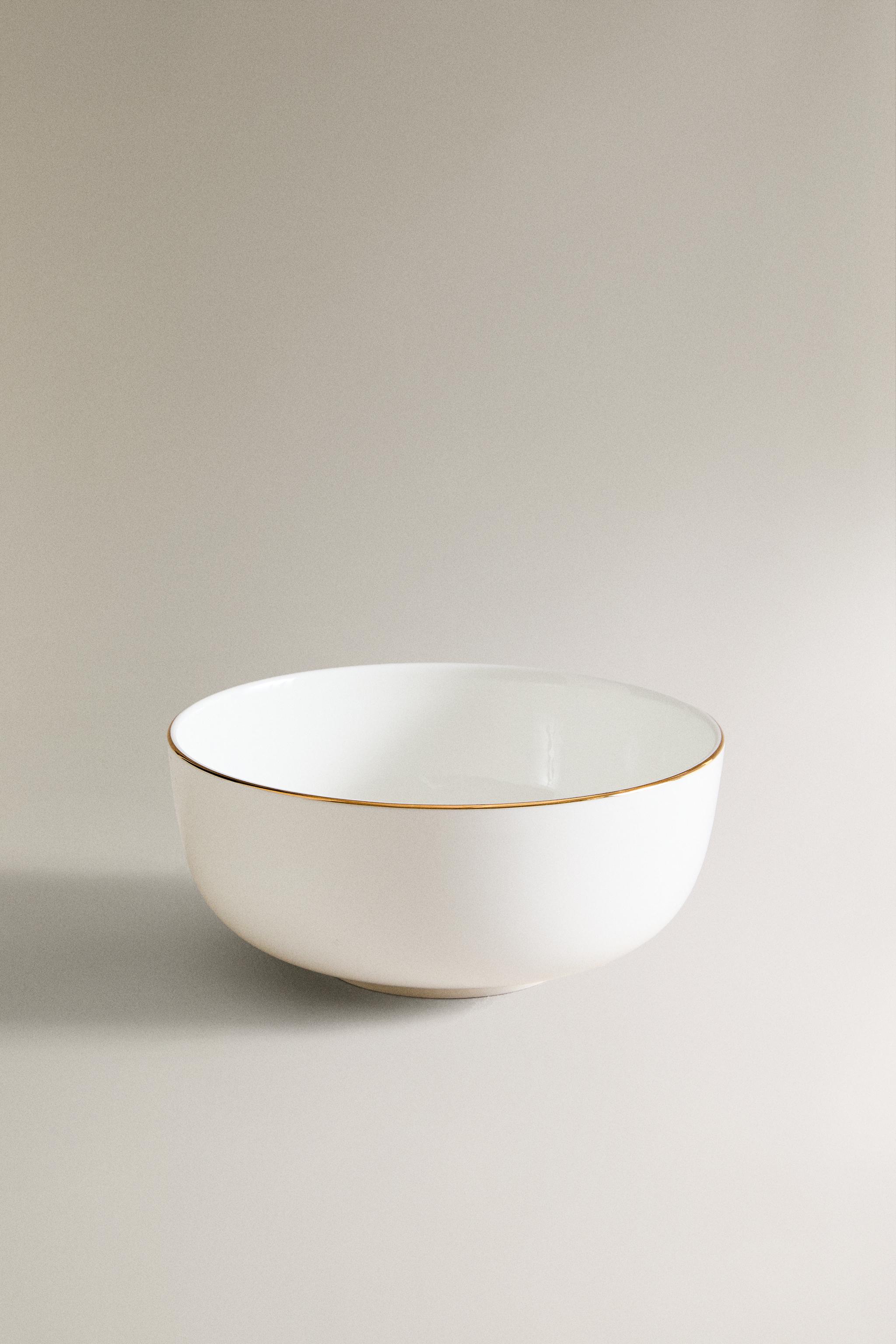 RIMMED BONE CHINA BOWL